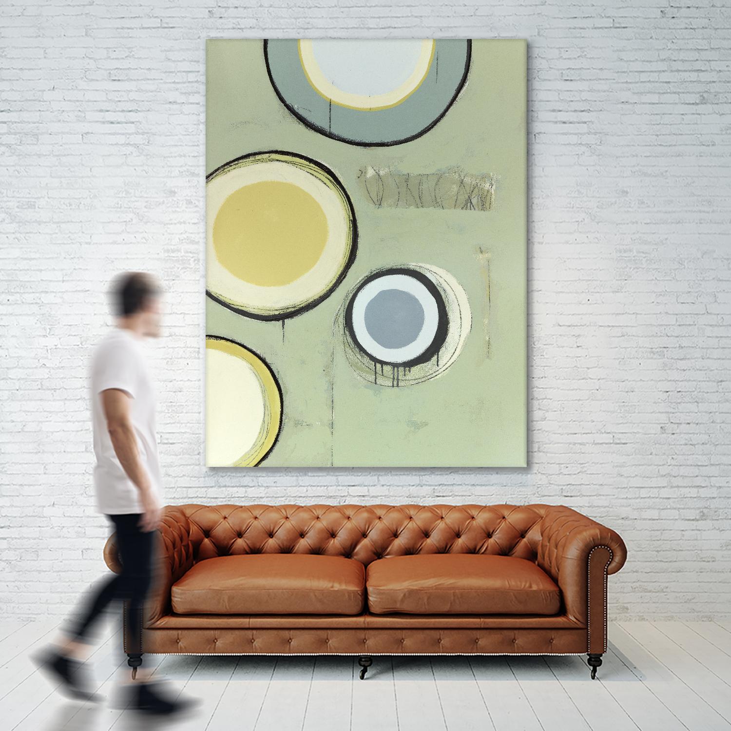 Circle Series 14 by Christopher Balder on GIANT ART - green abstract