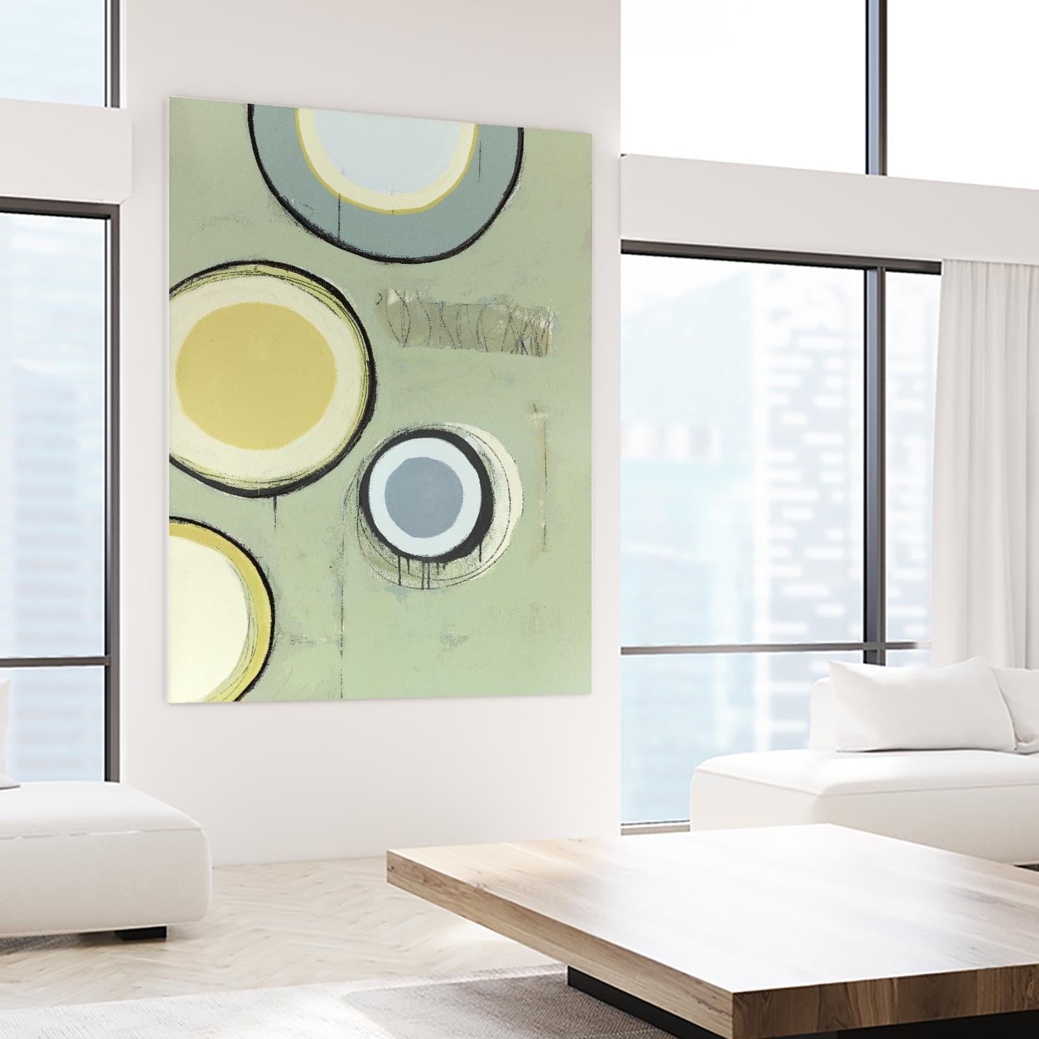 Circle Series 14 by Christopher Balder on GIANT ART - green abstract