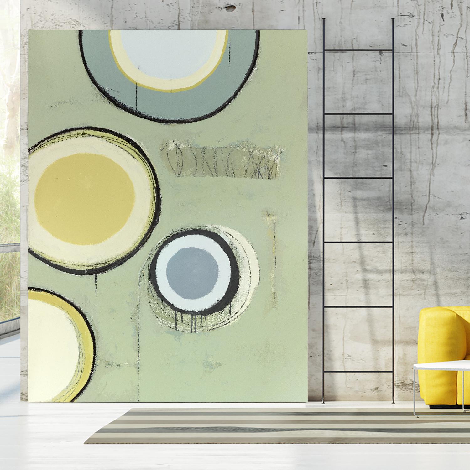 Circle Series 14 by Christopher Balder on GIANT ART - green abstract