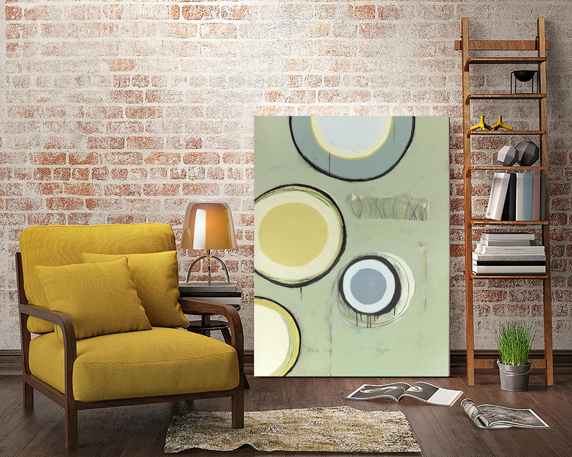 Circle Series 14 by Christopher Balder on GIANT ART - green abstract