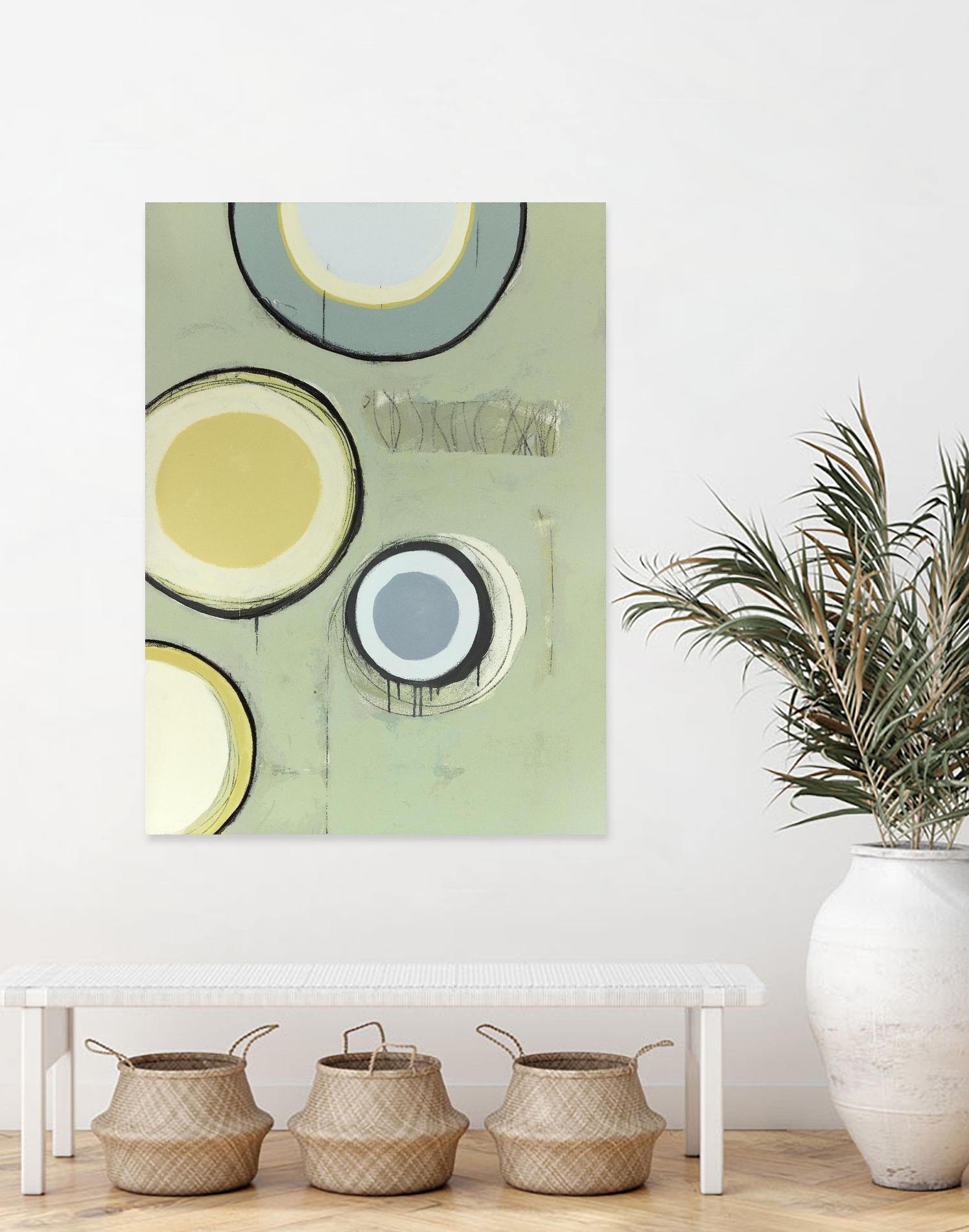 Circle Series 14 by Christopher Balder on GIANT ART - green abstract