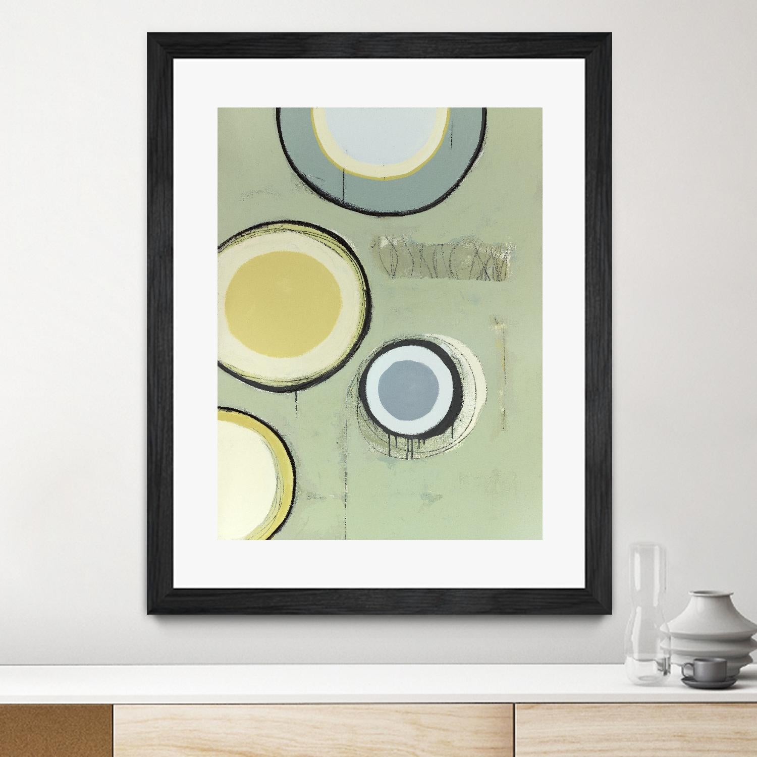 Circle Series 14 by Christopher Balder on GIANT ART - green abstract