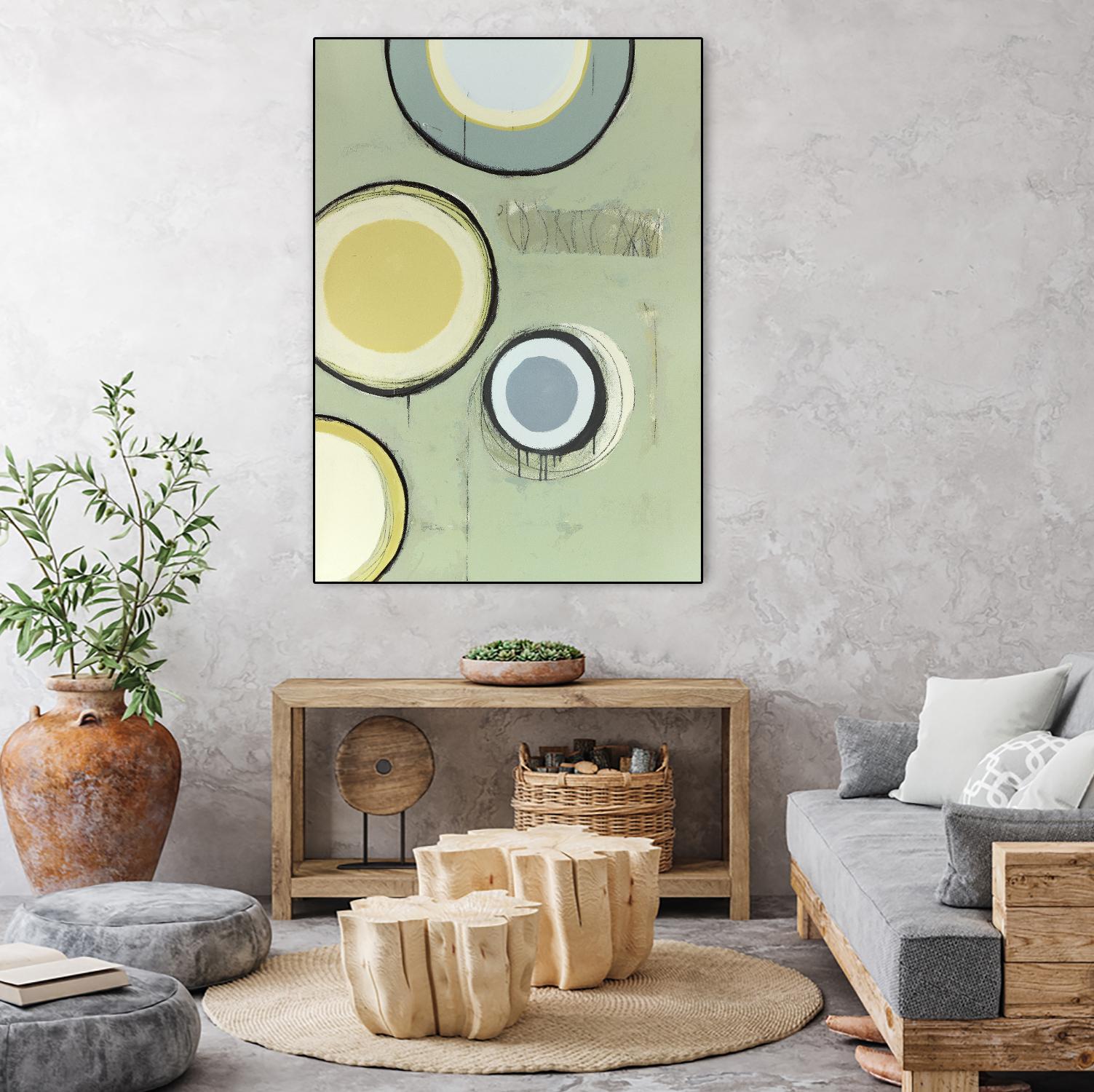 Circle Series 14 by Christopher Balder on GIANT ART - green abstract