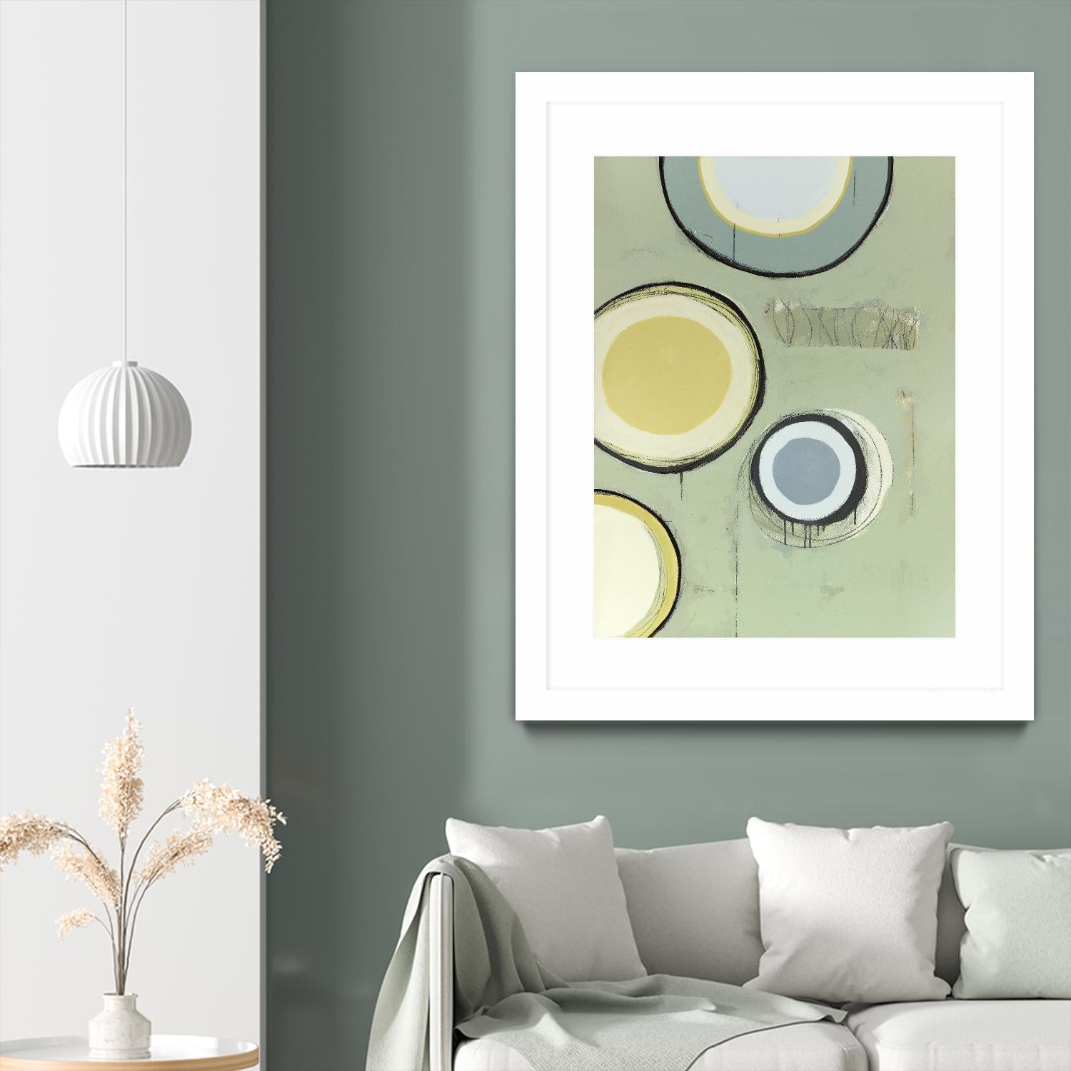 Circle Series 14 by Christopher Balder on GIANT ART - green abstract