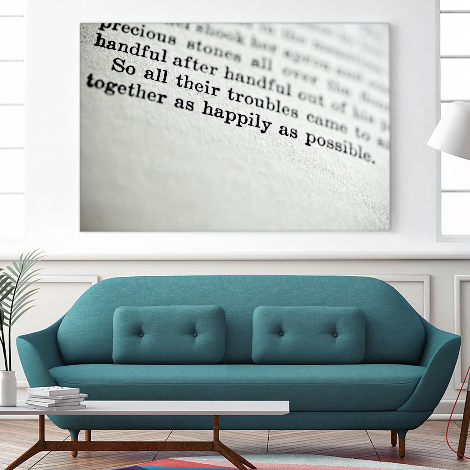 Happily by Amy Smith on GIANT ART - white photo art