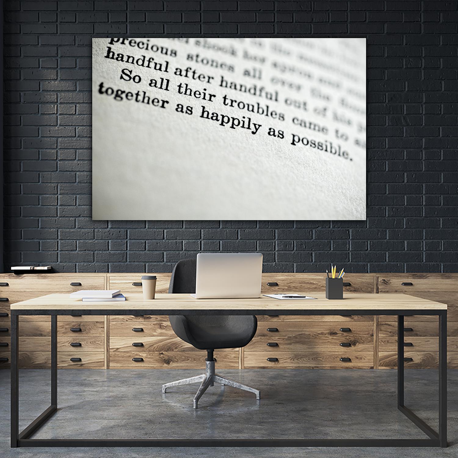 Happily by Amy Smith on GIANT ART - white photo art