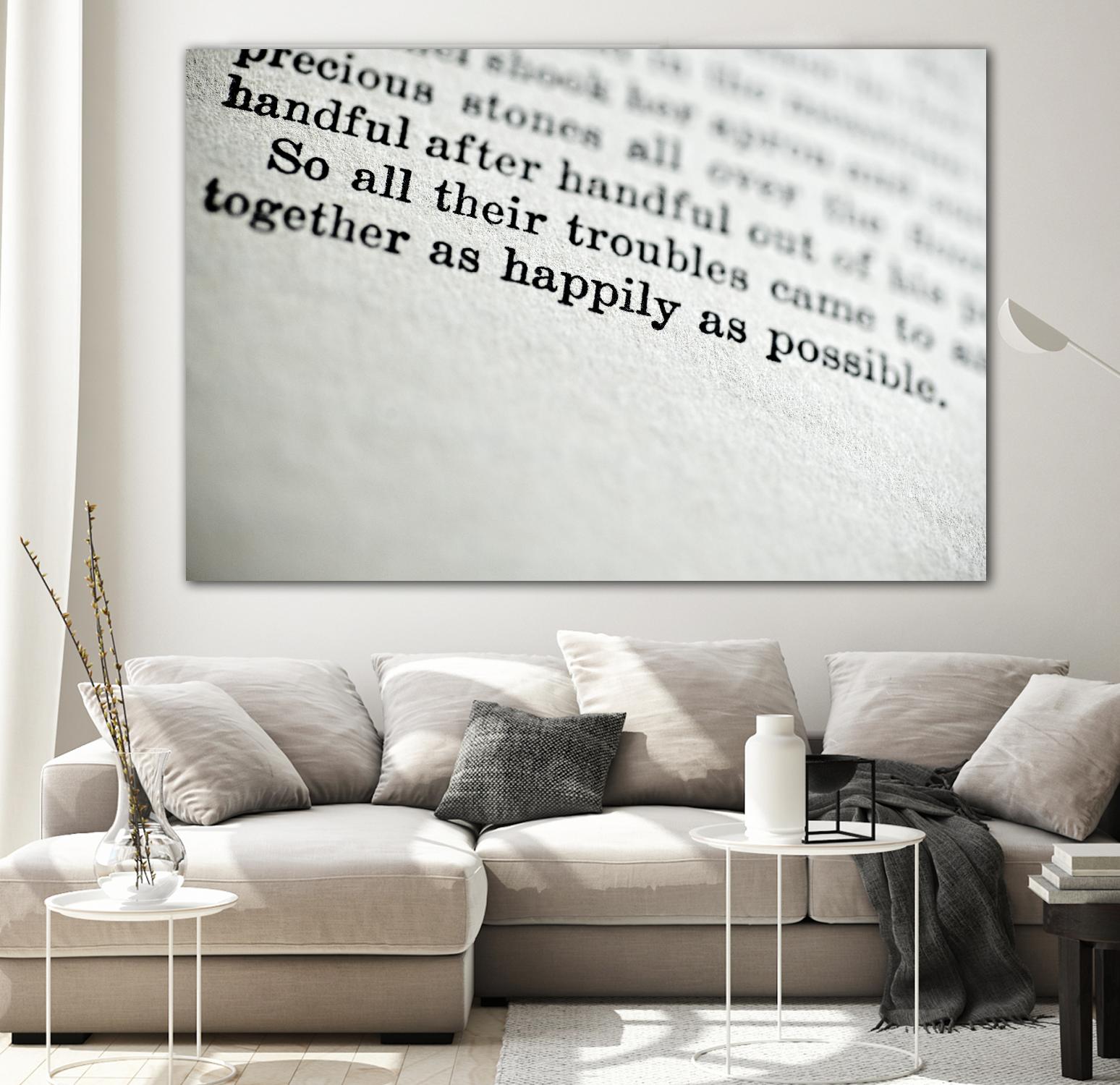 Happily by Amy Smith on GIANT ART - white photo art