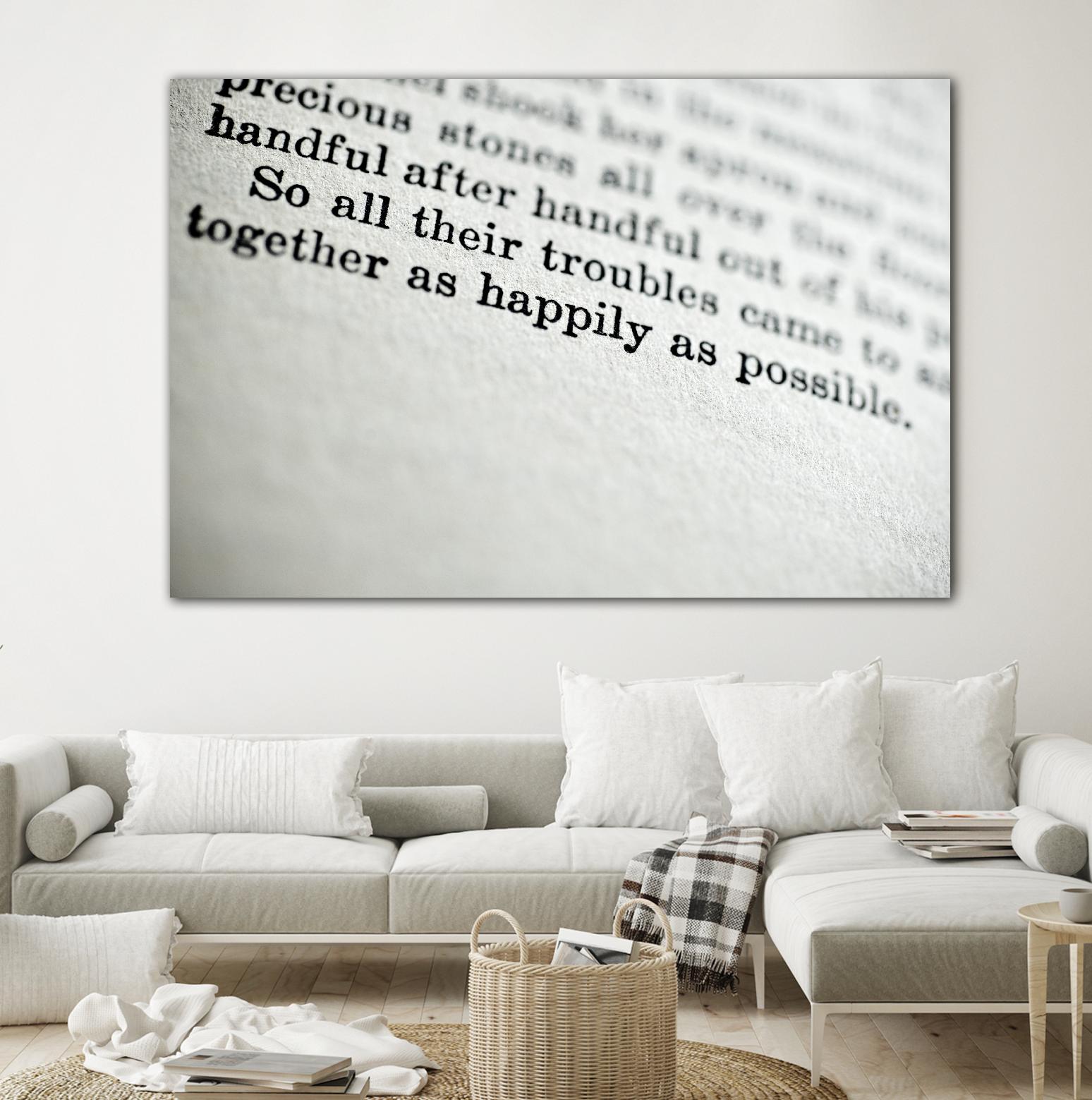 Happily by Amy Smith on GIANT ART - white photo art