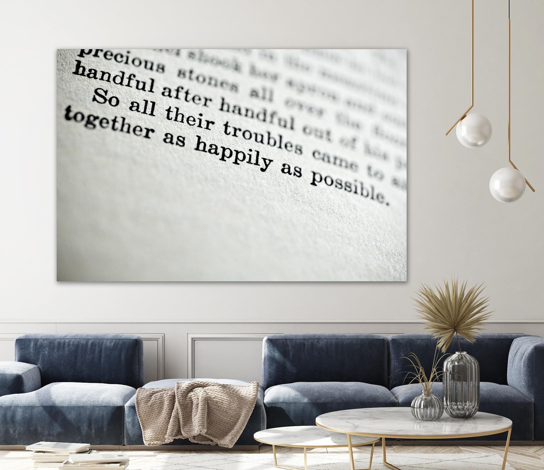 Happily by Amy Smith on GIANT ART - white photo art