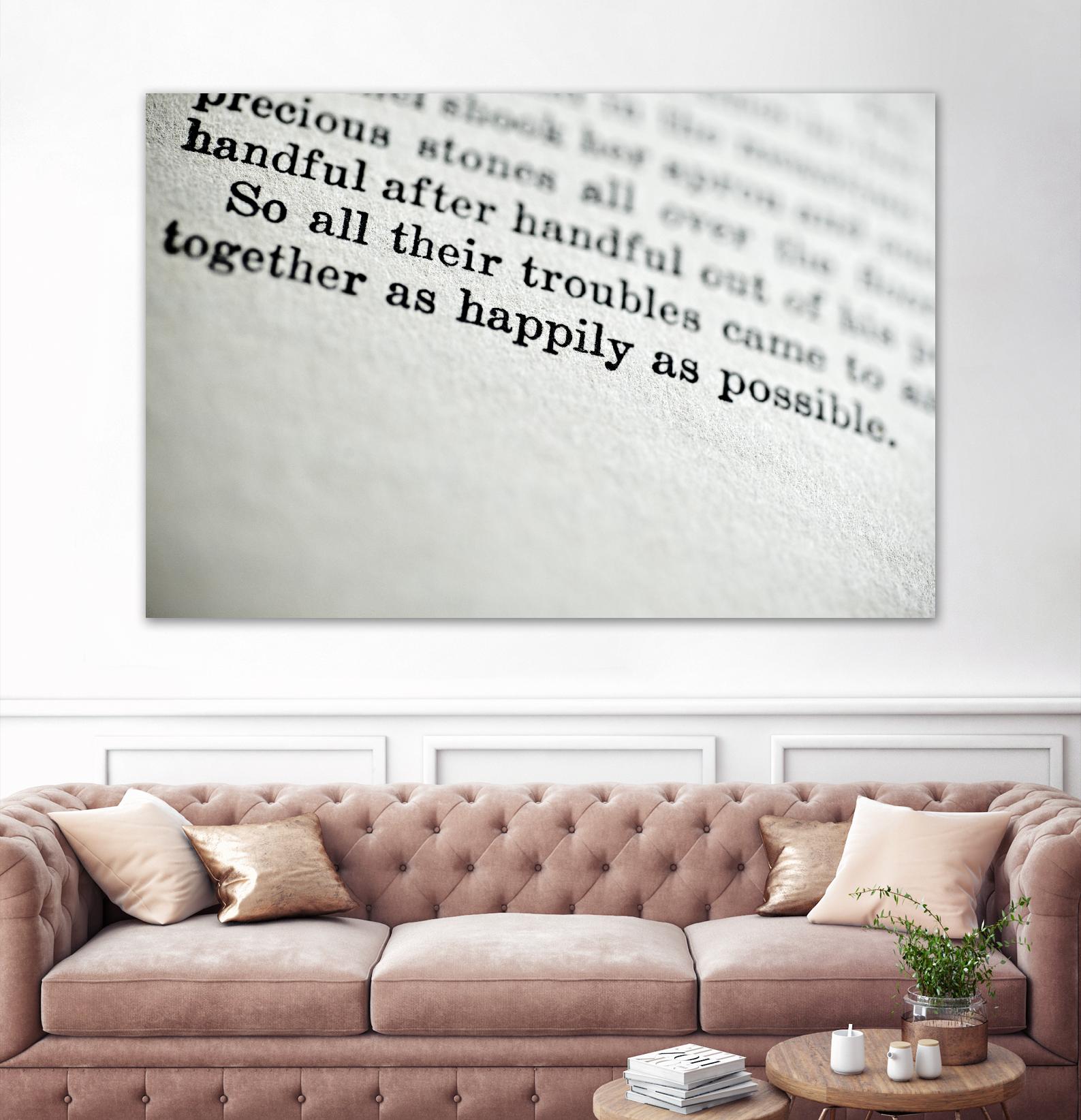 Happily by Amy Smith on GIANT ART - white photo art