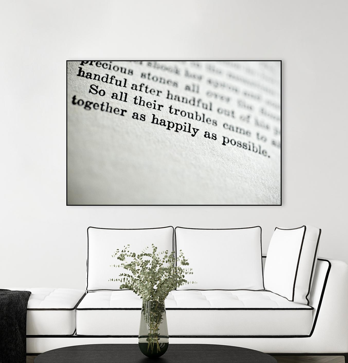 Happily by Amy Smith on GIANT ART - white photo art