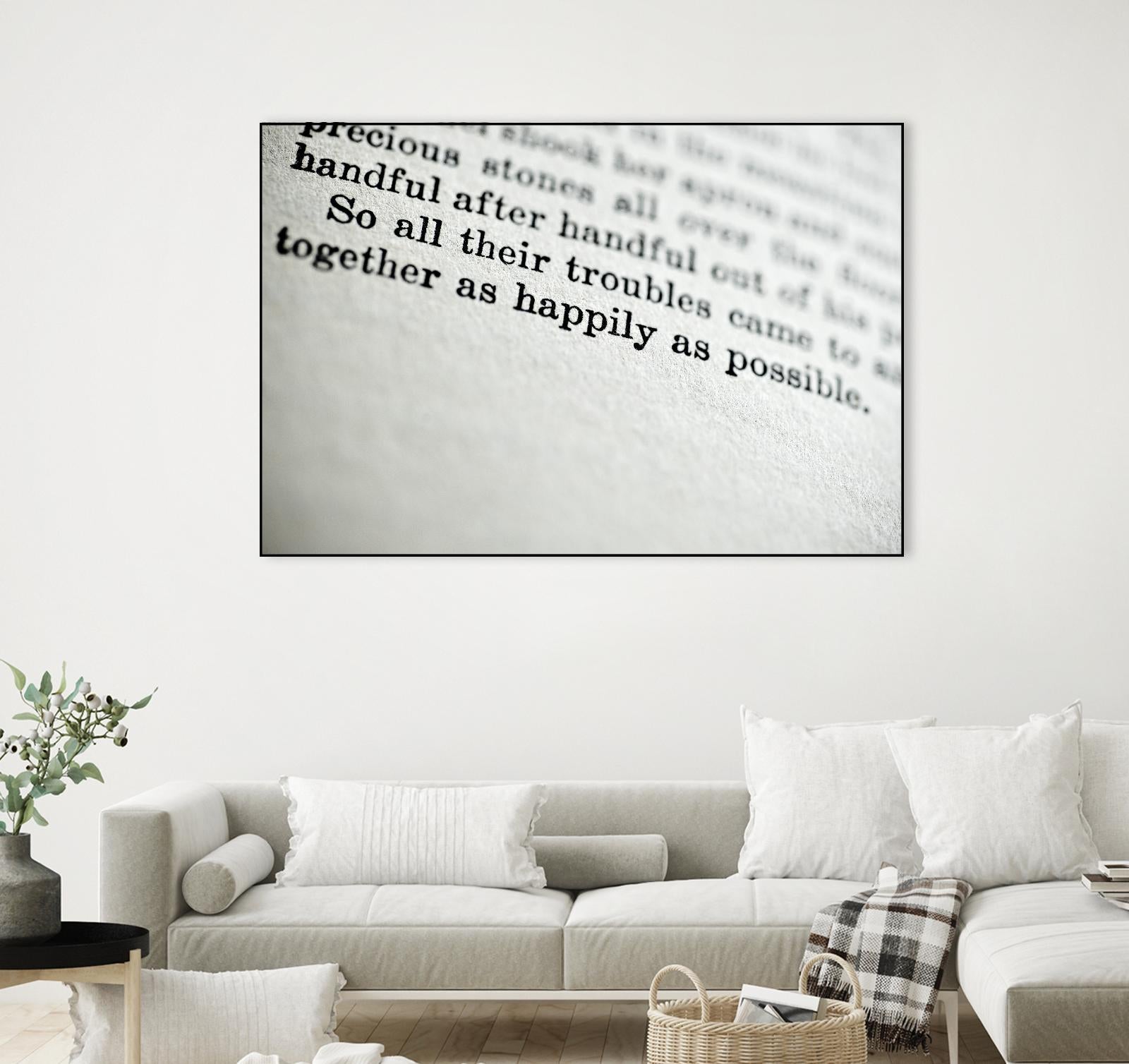 Happily by Amy Smith on GIANT ART - white photo art