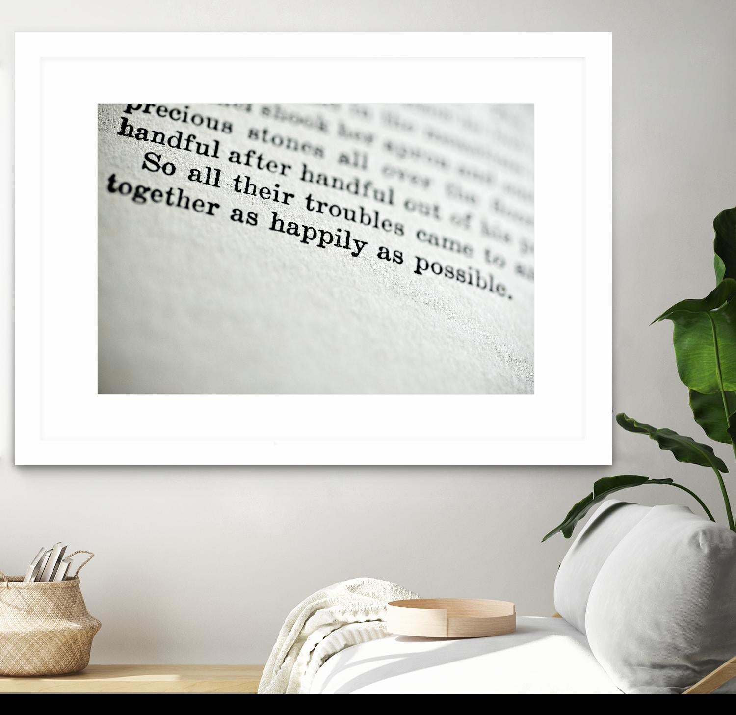 Happily by Amy Smith on GIANT ART - white photo art