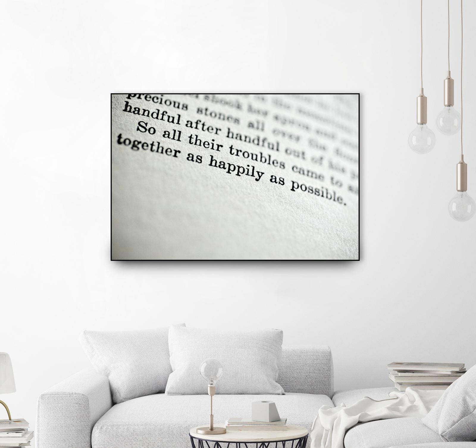 Happily by Amy Smith on GIANT ART - white photo art