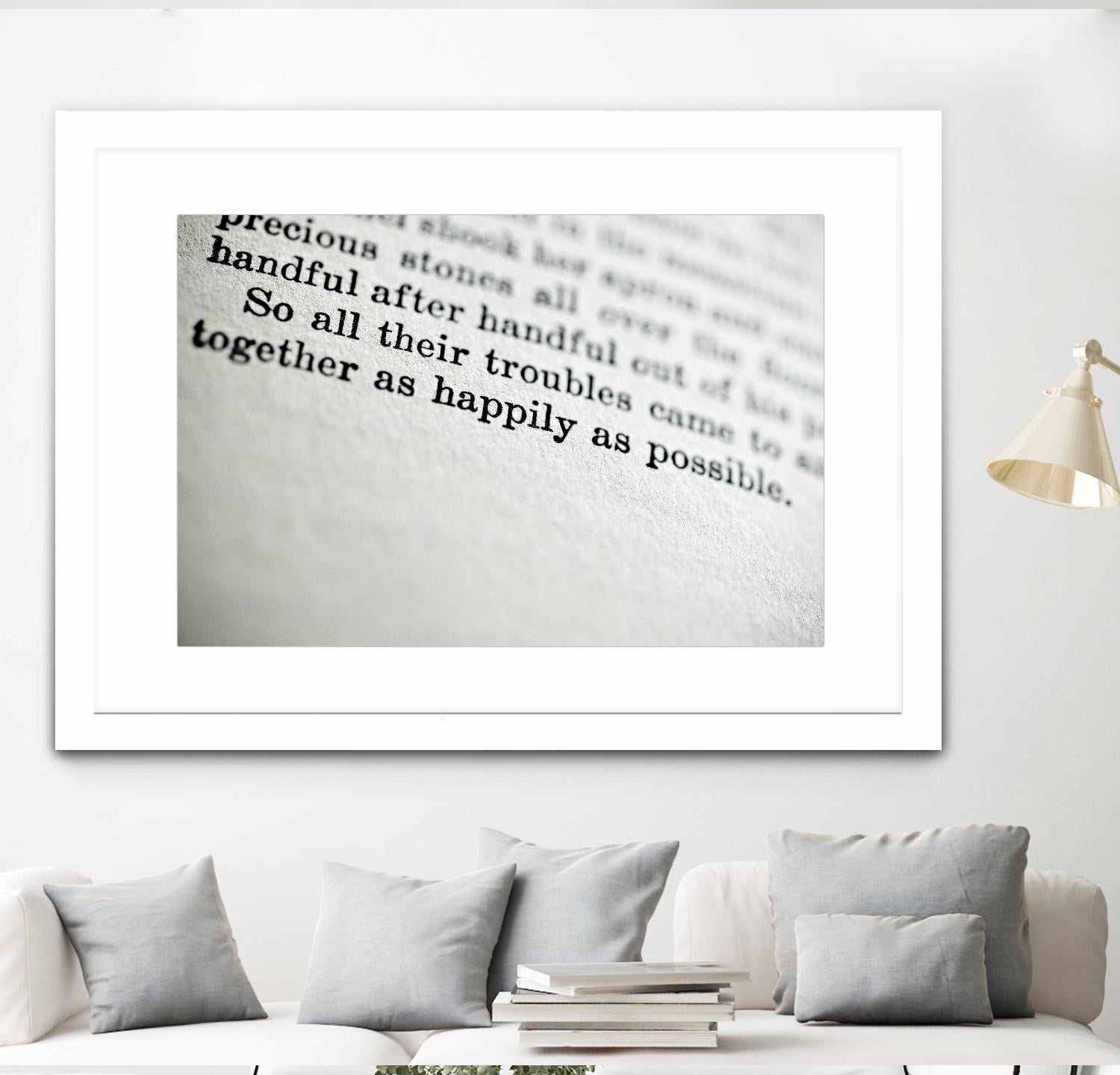 Happily by Amy Smith on GIANT ART - white photo art