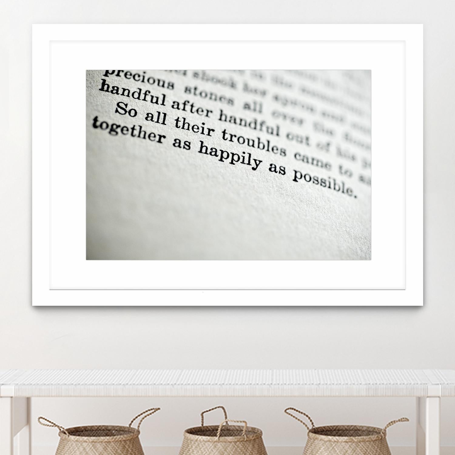 Happily by Amy Smith on GIANT ART - white photo art
