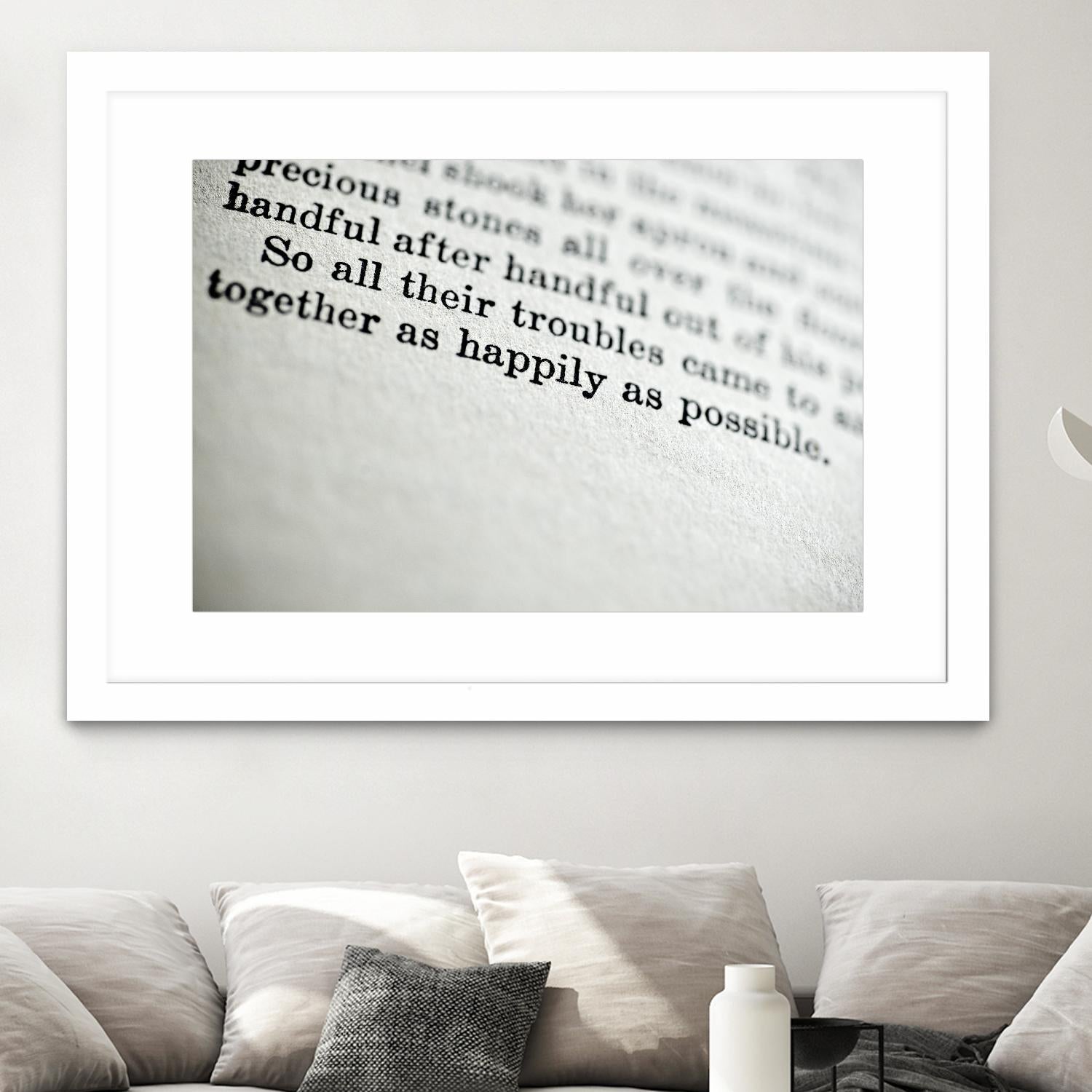 Happily by Amy Smith on GIANT ART - white photo art