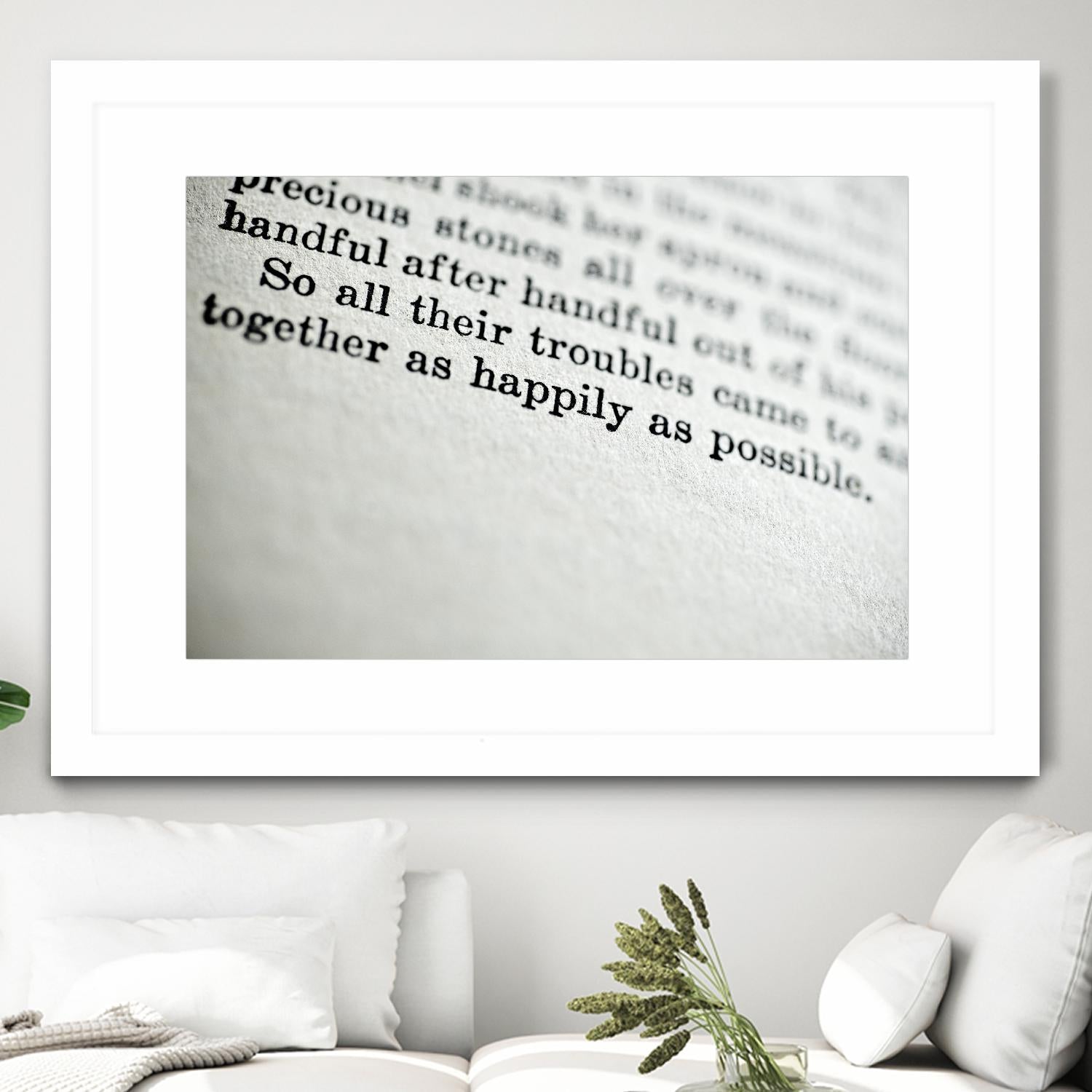 Happily by Amy Smith on GIANT ART - white photo art
