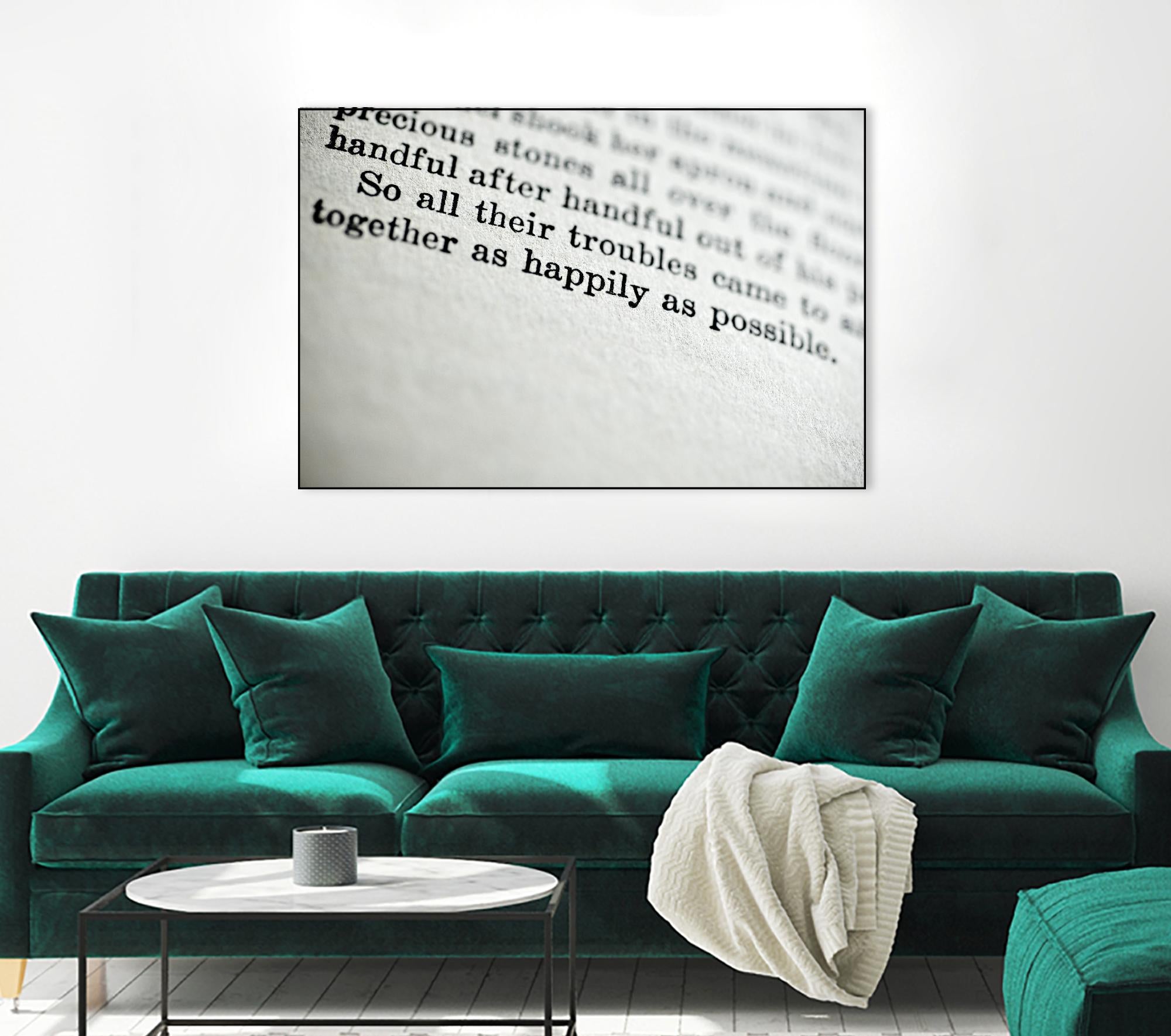 Happily by Amy Smith on GIANT ART - white photo art
