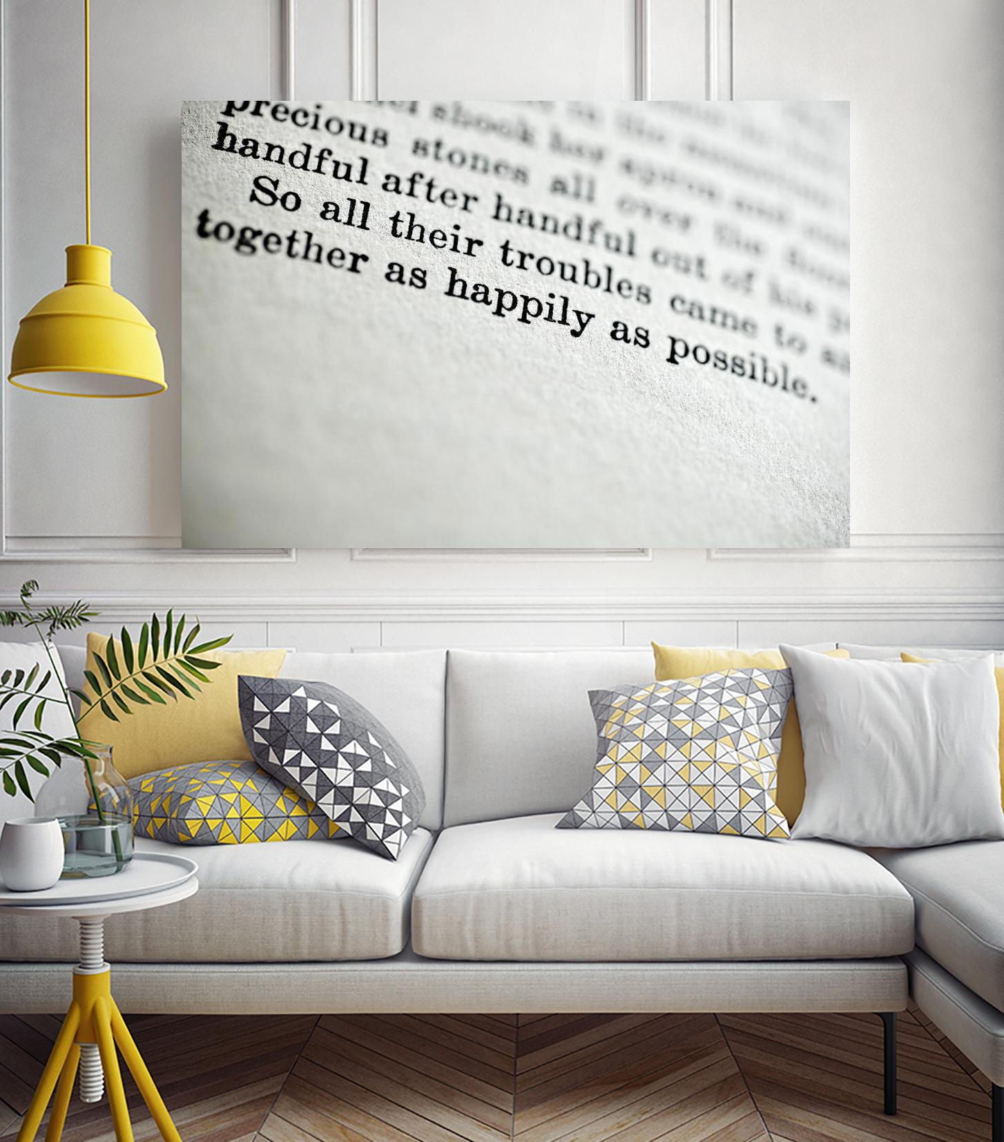 Happily by Amy Smith on GIANT ART - white photo art