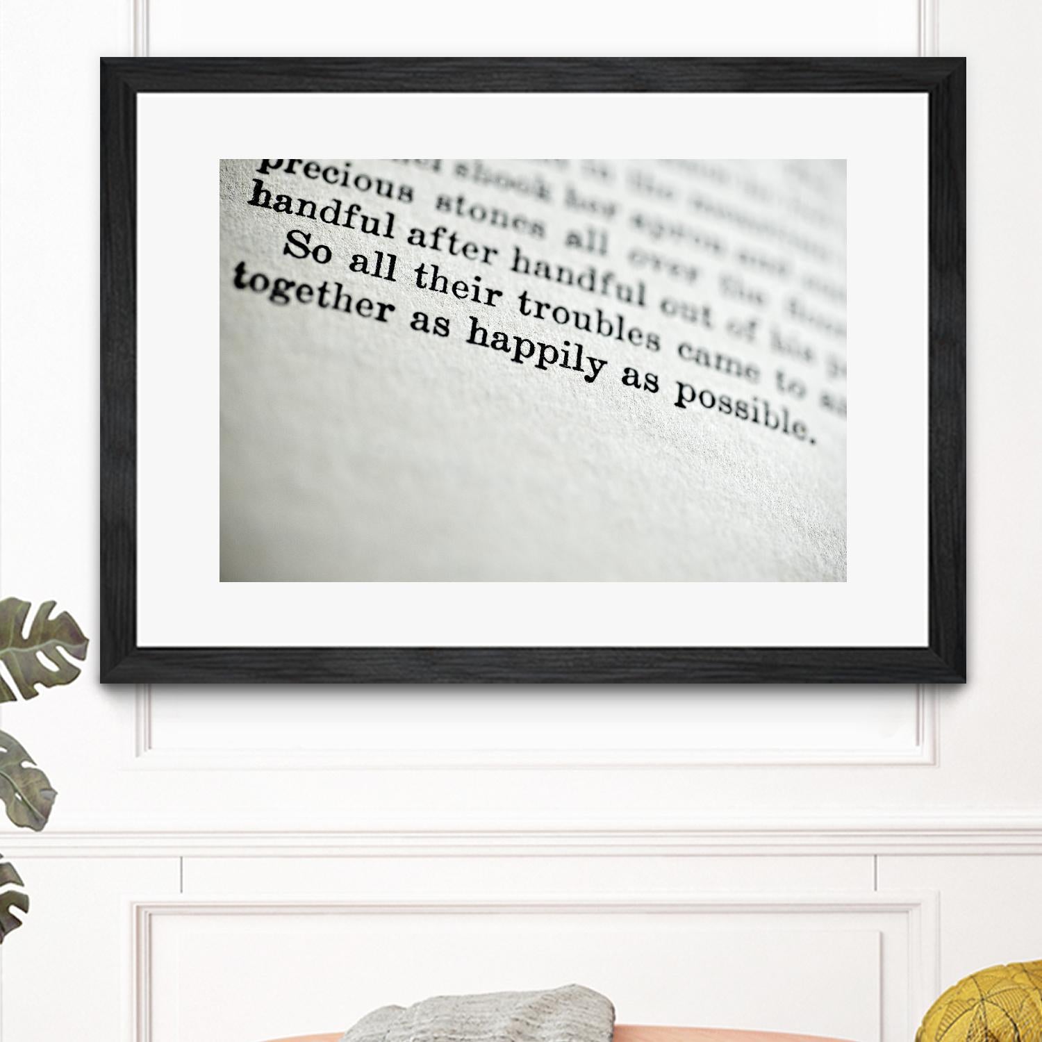 Happily by Amy Smith on GIANT ART - white photo art