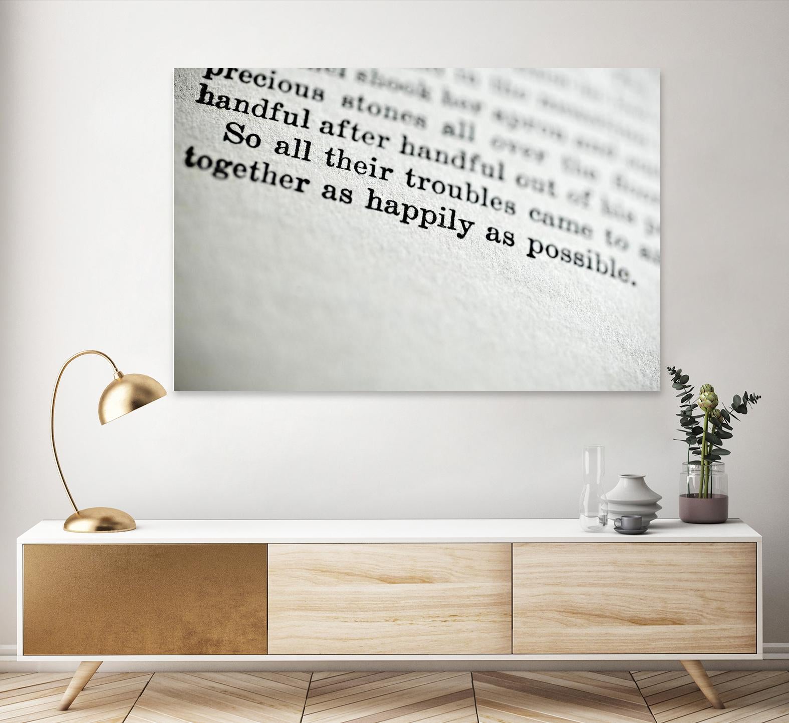 Happily by Amy Smith on GIANT ART - white photo art
