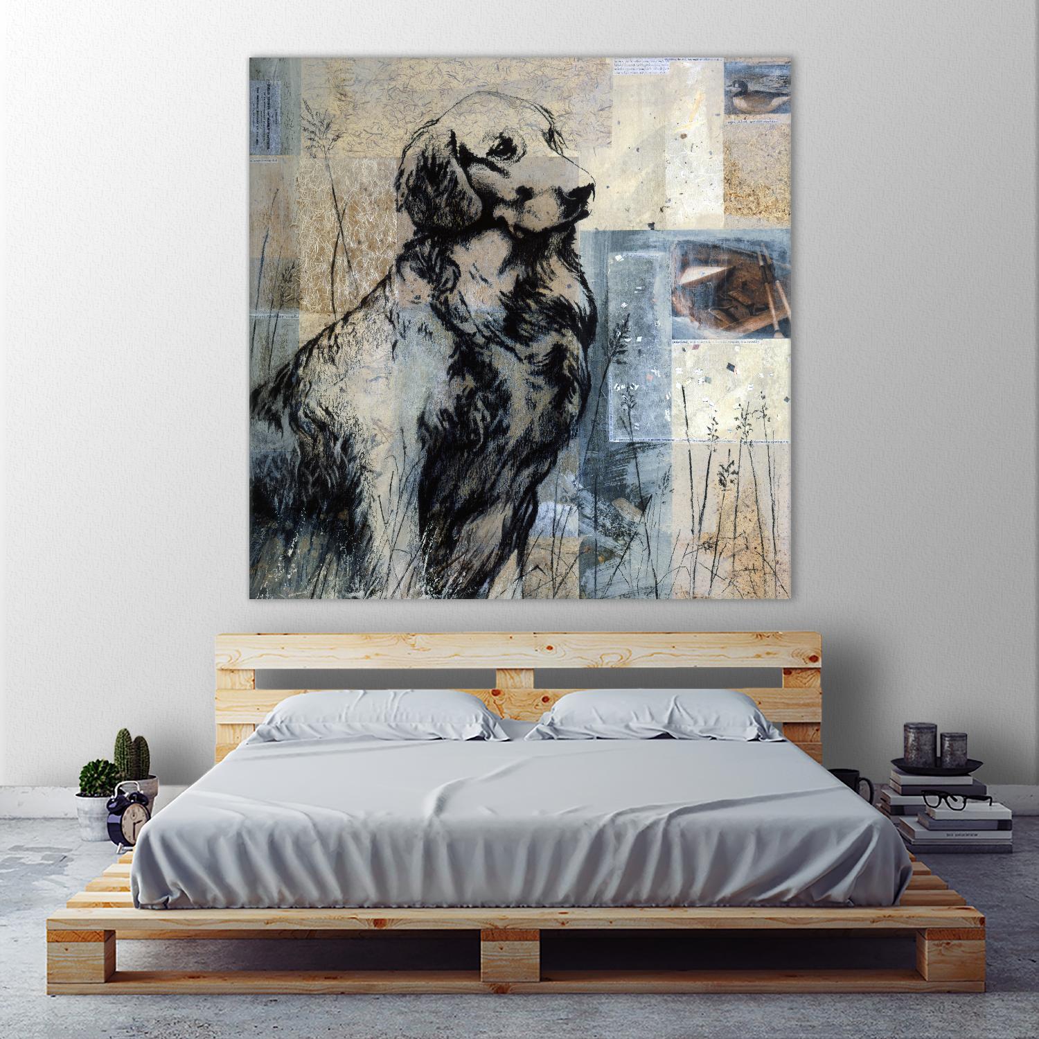 Loyal Companion by Mary Calkins on GIANT ART - blue animals