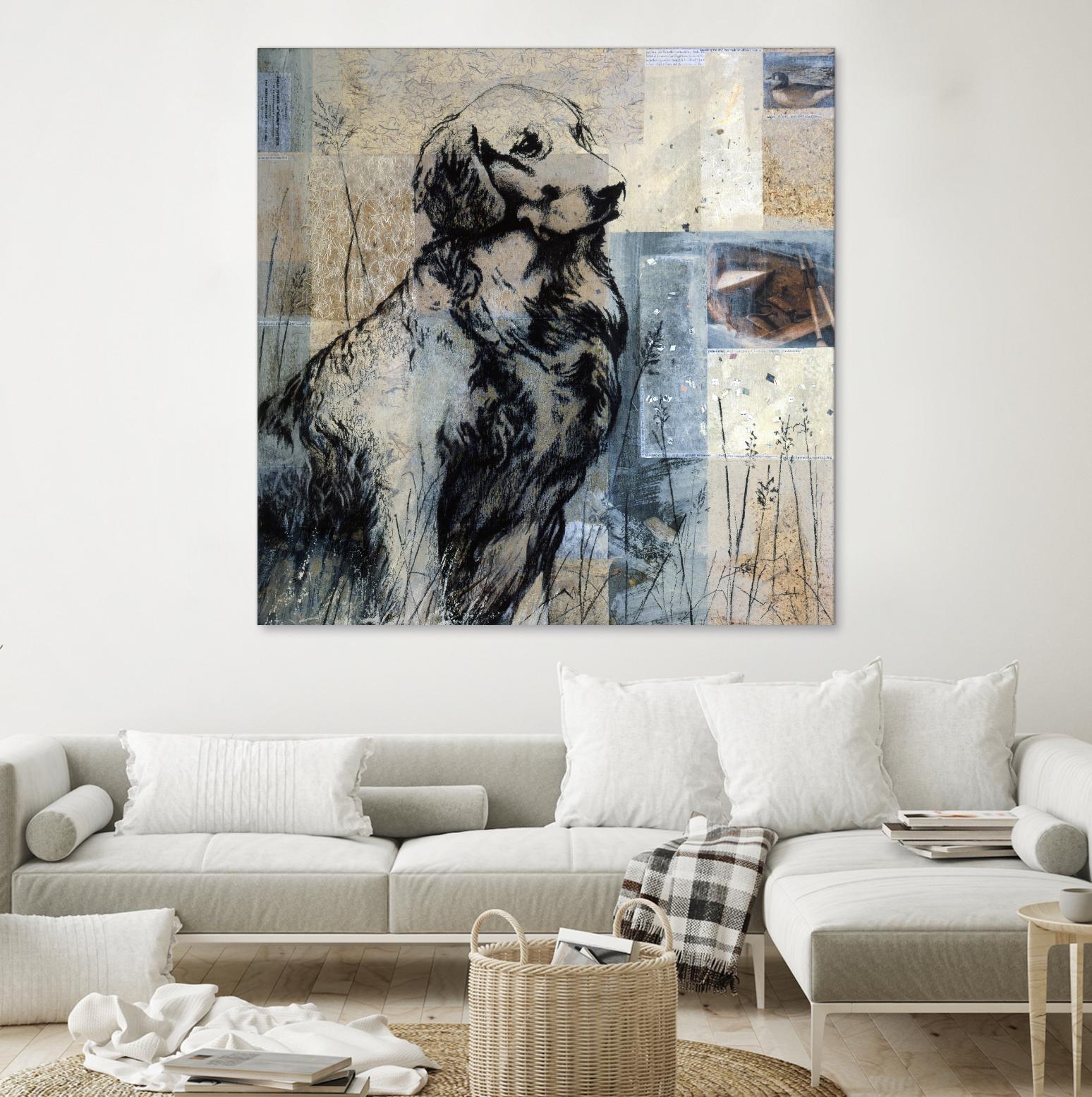 Loyal Companion by Mary Calkins on GIANT ART - blue animals