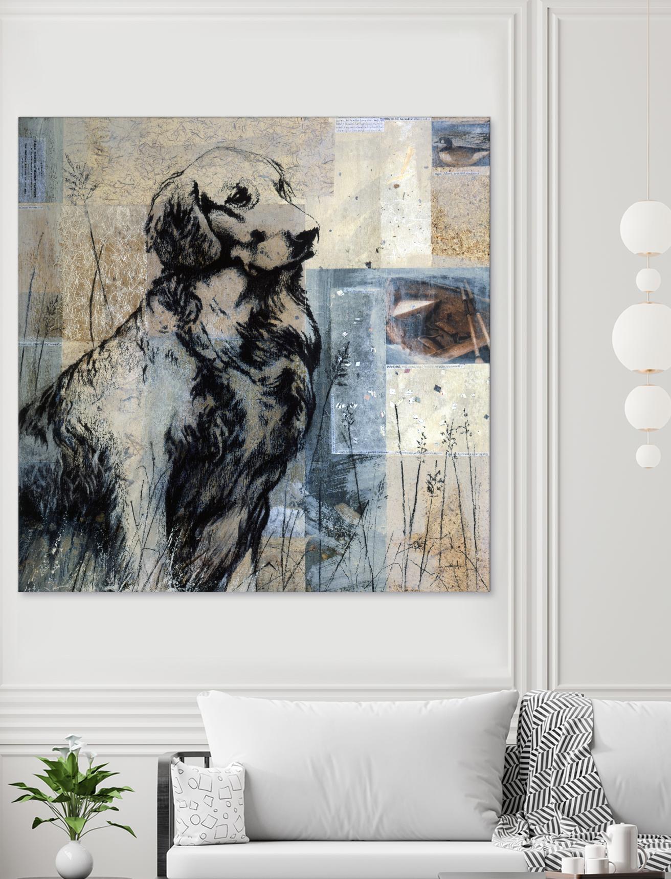 Loyal Companion by Mary Calkins on GIANT ART - blue animals