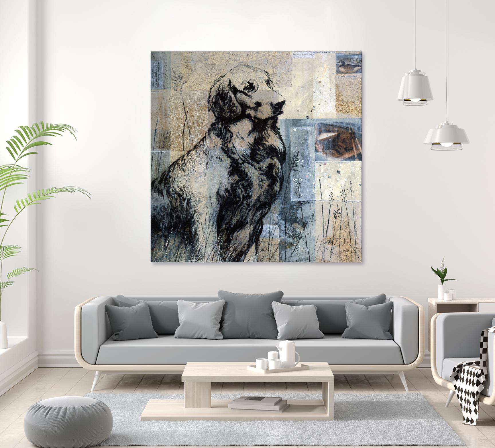 Loyal Companion by Mary Calkins on GIANT ART - blue animals