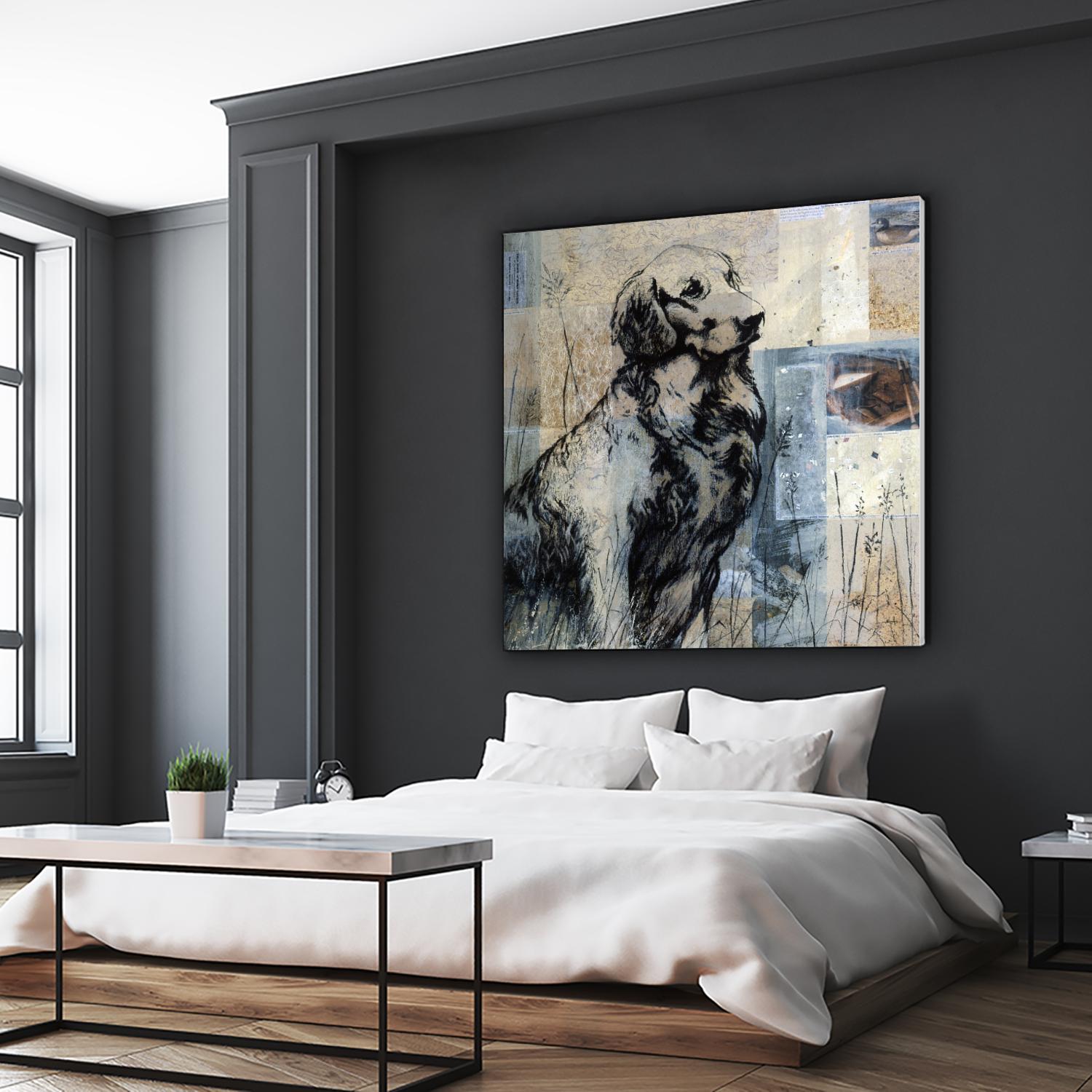 Loyal Companion by Mary Calkins on GIANT ART - blue animals