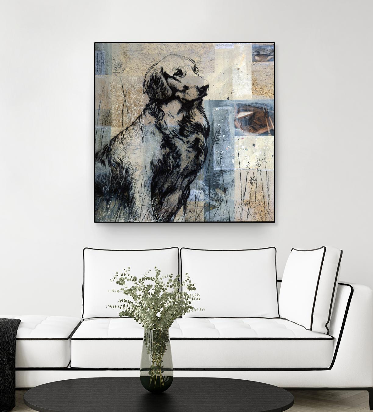 Loyal Companion by Mary Calkins on GIANT ART - blue animals