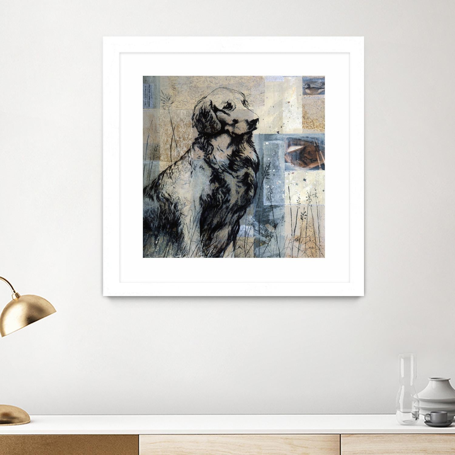 Loyal Companion by Mary Calkins on GIANT ART - blue animals