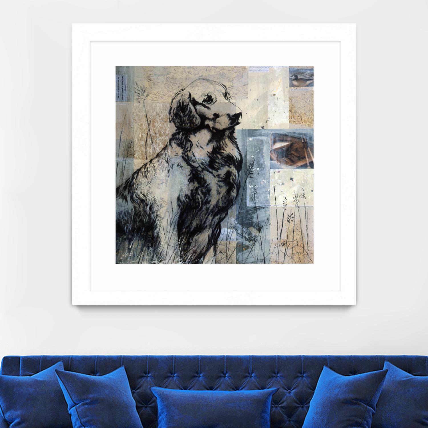 Loyal Companion by Mary Calkins on GIANT ART - blue animals