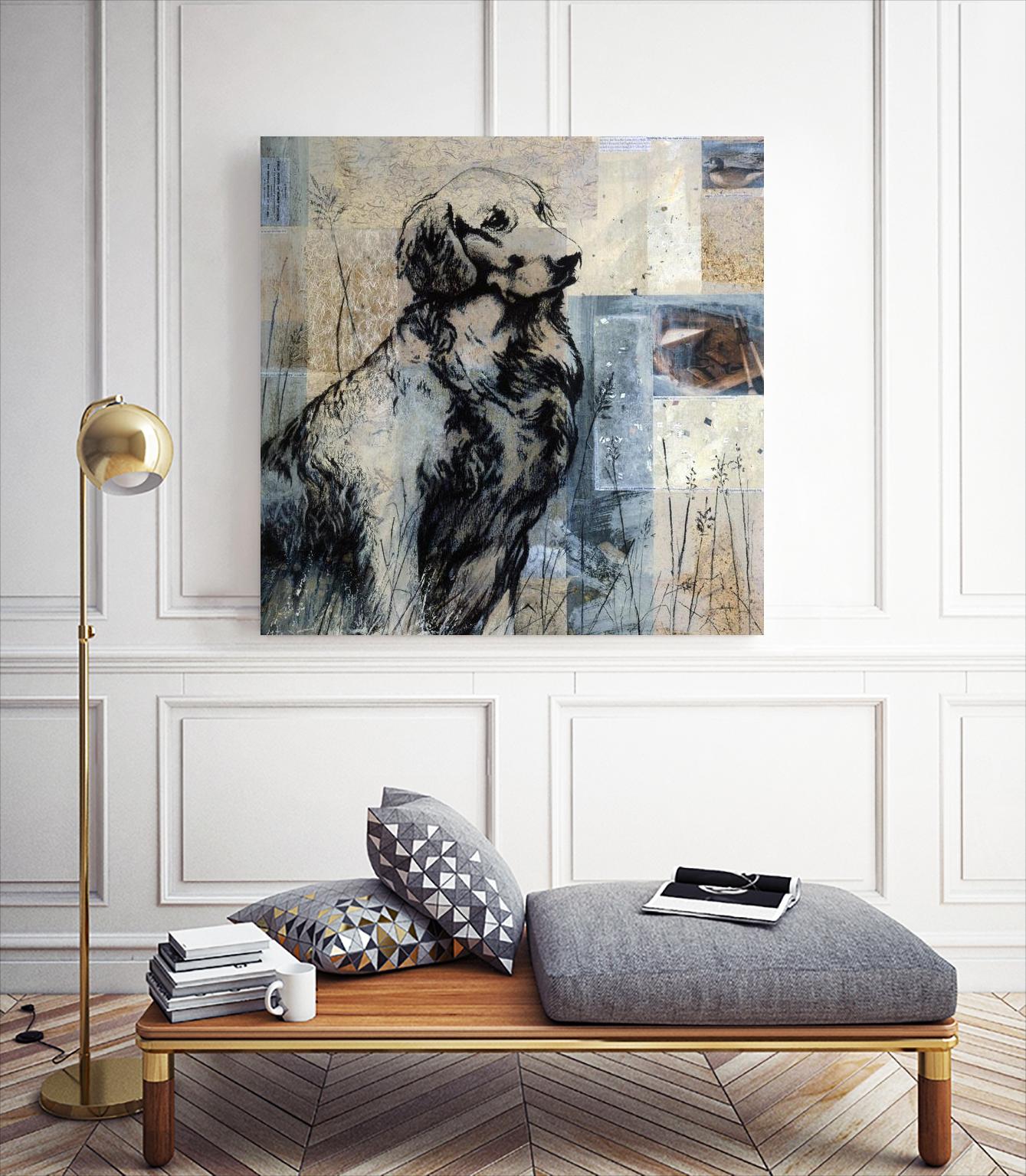 Loyal Companion by Mary Calkins on GIANT ART - blue animals