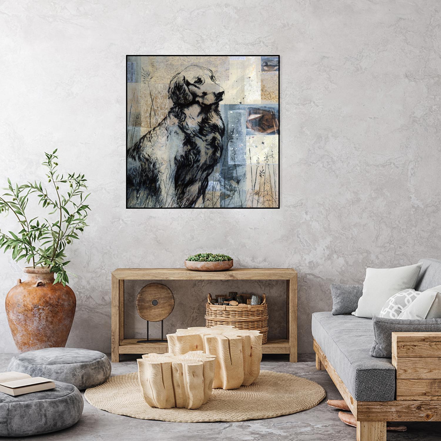 Loyal Companion by Mary Calkins on GIANT ART - blue animals