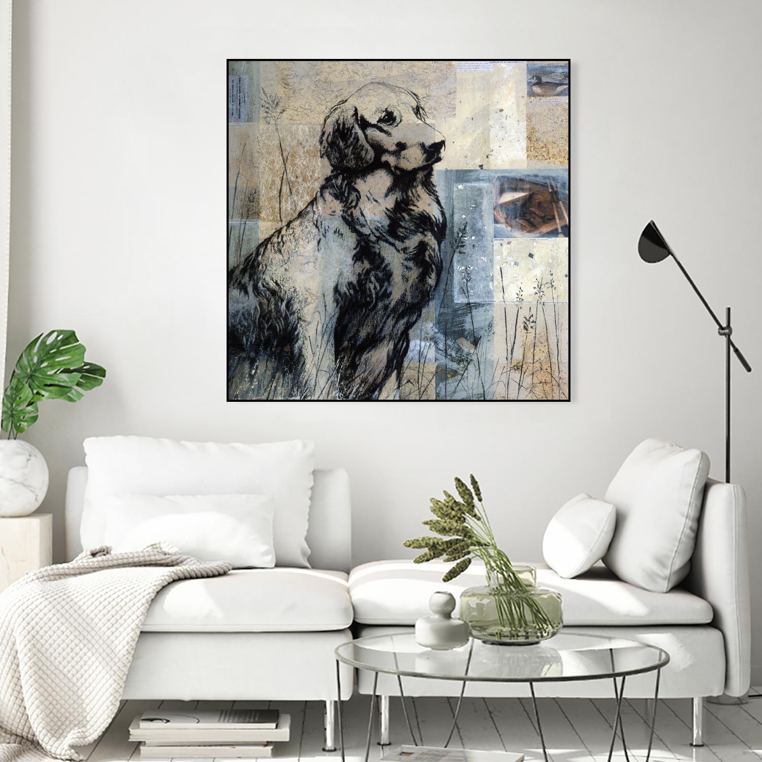 Loyal Companion by Mary Calkins on GIANT ART - blue animals