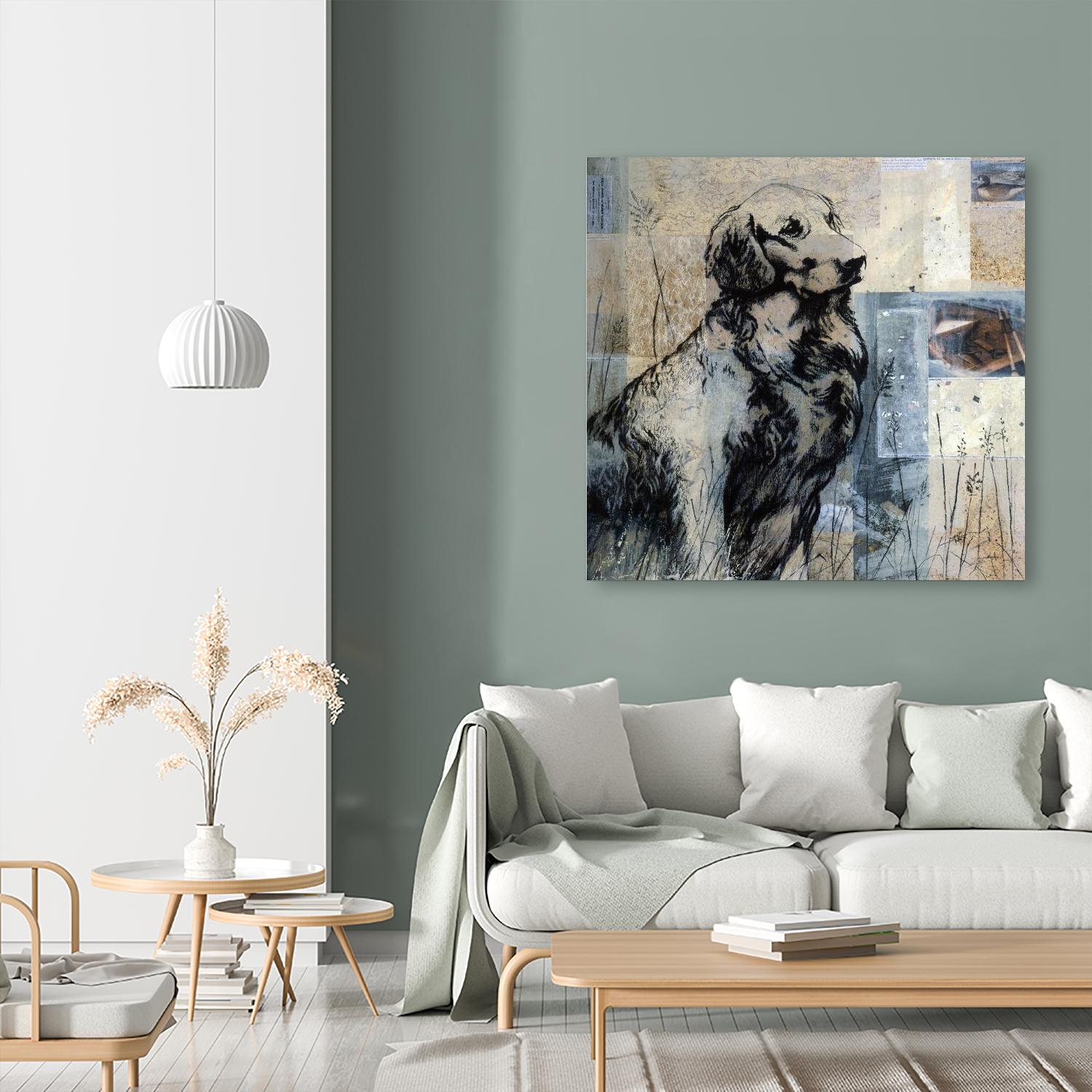 Loyal Companion by Mary Calkins on GIANT ART - blue animals