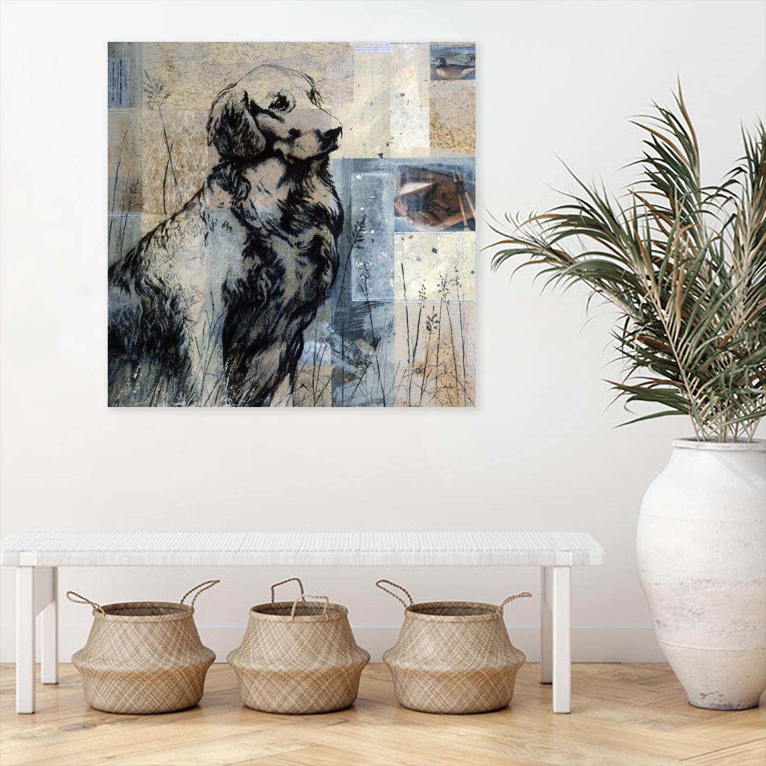 Loyal Companion by Mary Calkins on GIANT ART - blue animals