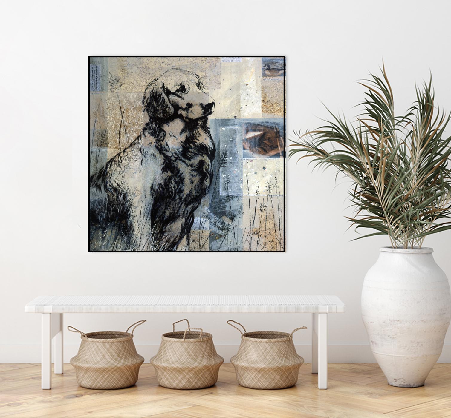 Loyal Companion by Mary Calkins on GIANT ART - blue animals
