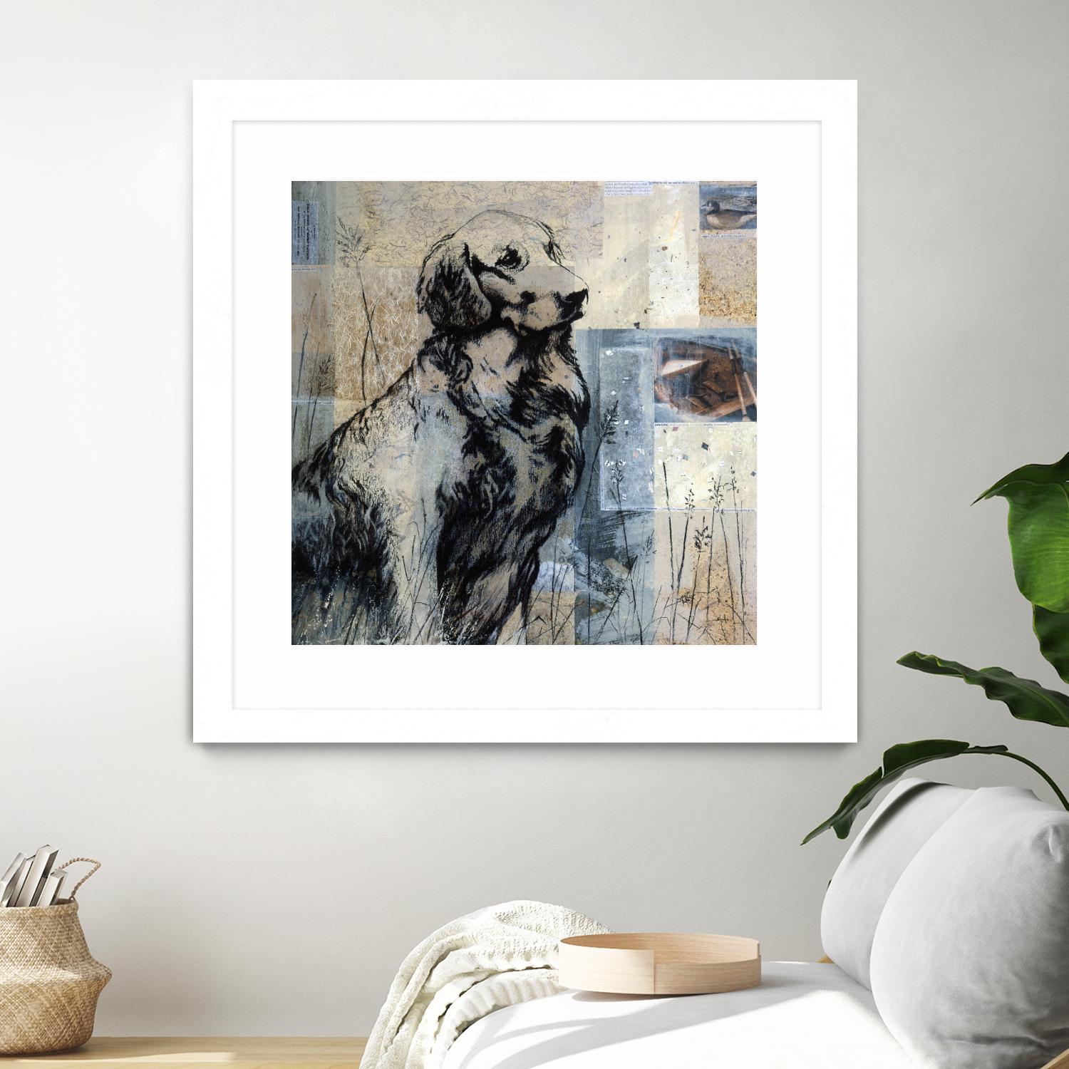 Loyal Companion by Mary Calkins on GIANT ART - blue animals