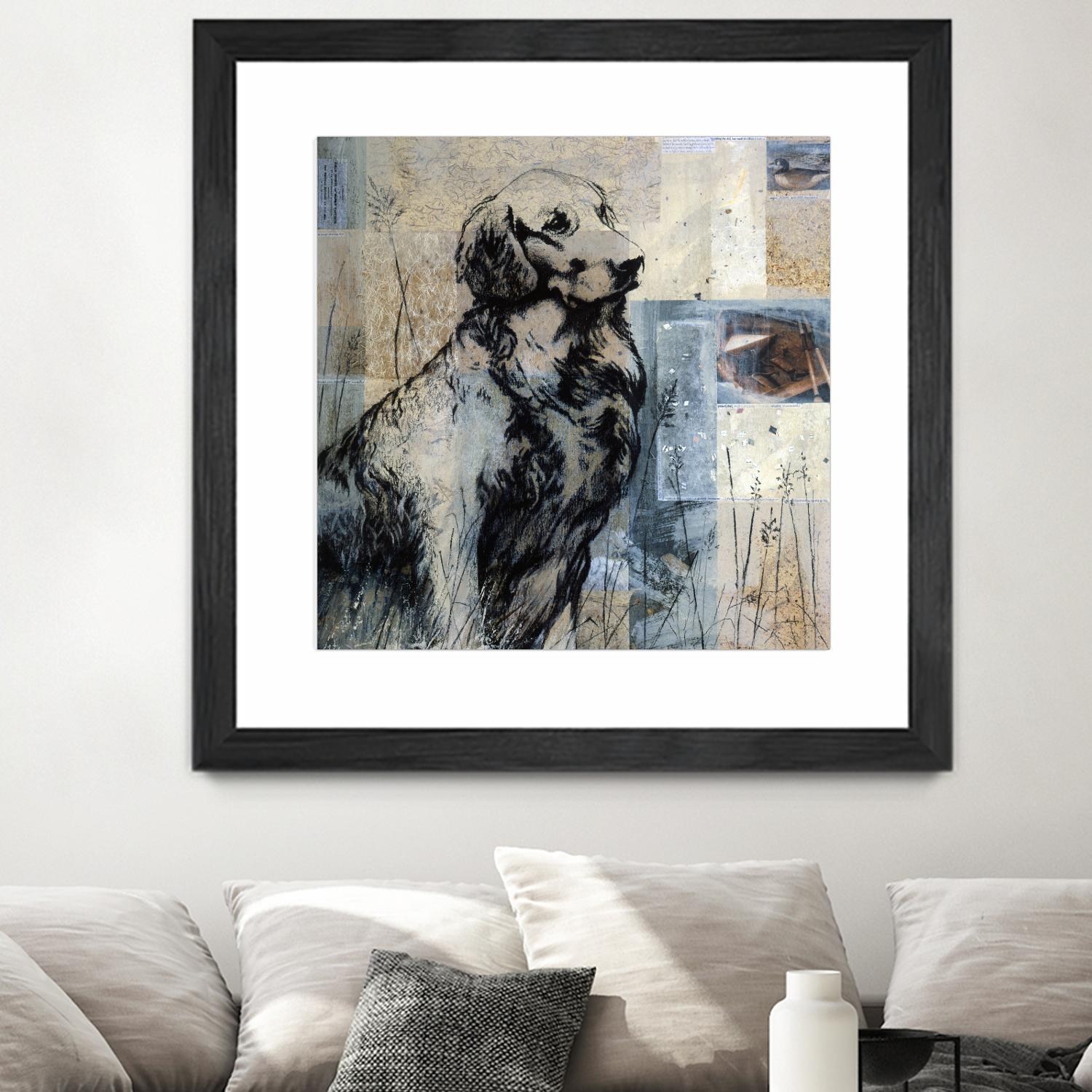 Loyal Companion by Mary Calkins on GIANT ART - blue animals