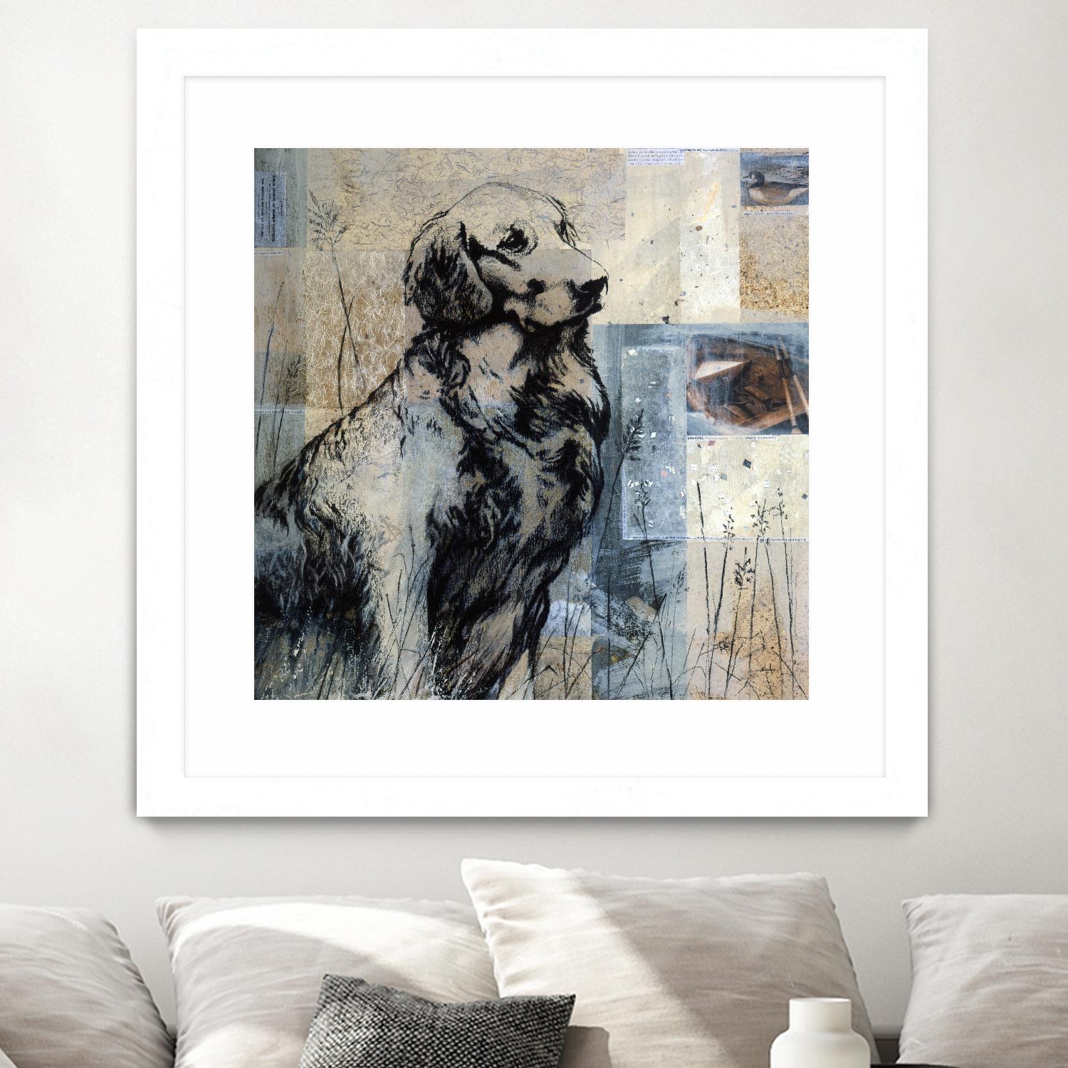 Loyal Companion by Mary Calkins on GIANT ART - blue animals