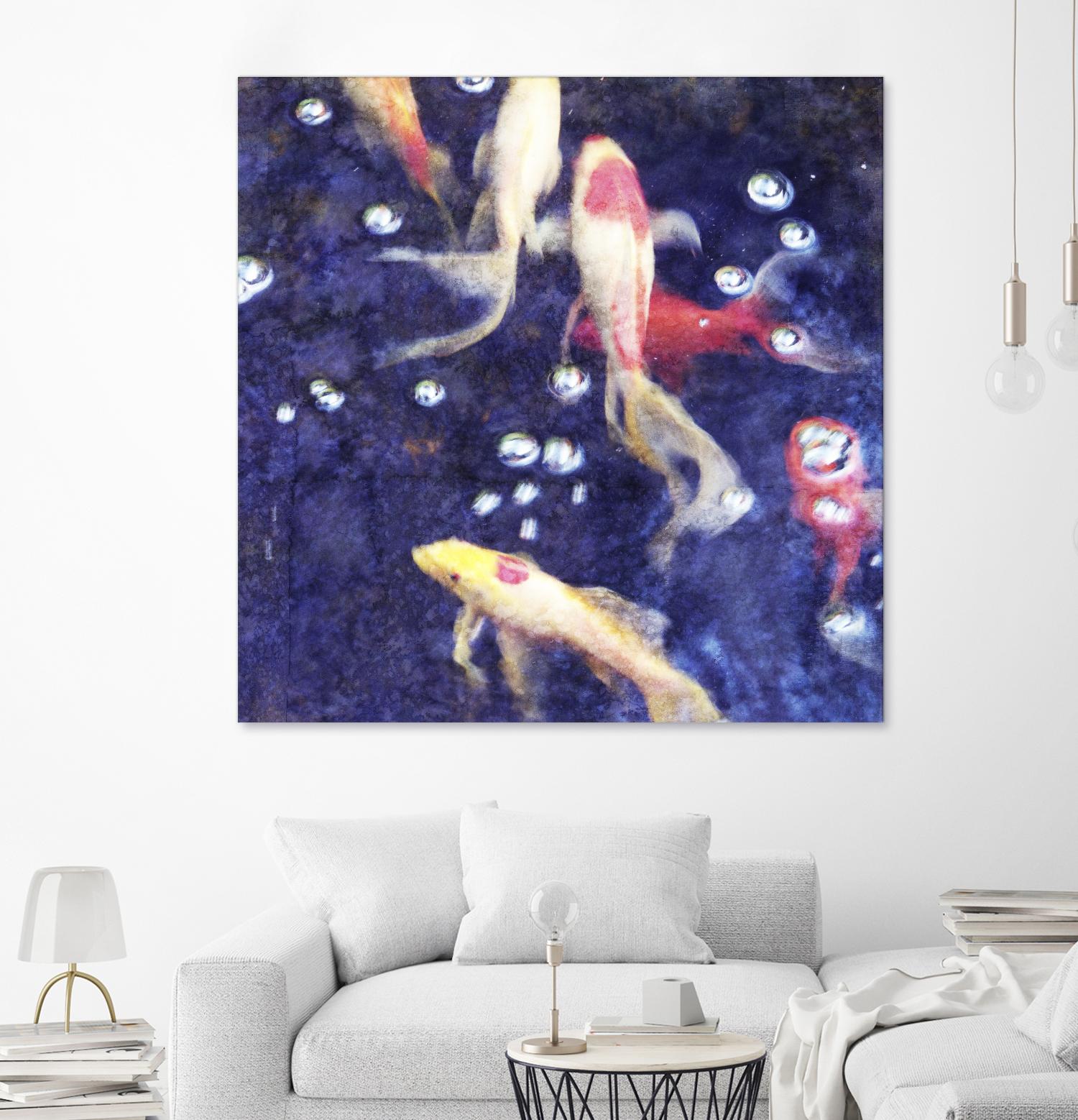 Koi 2 by Thea Schrack on GIANT ART - pink animals