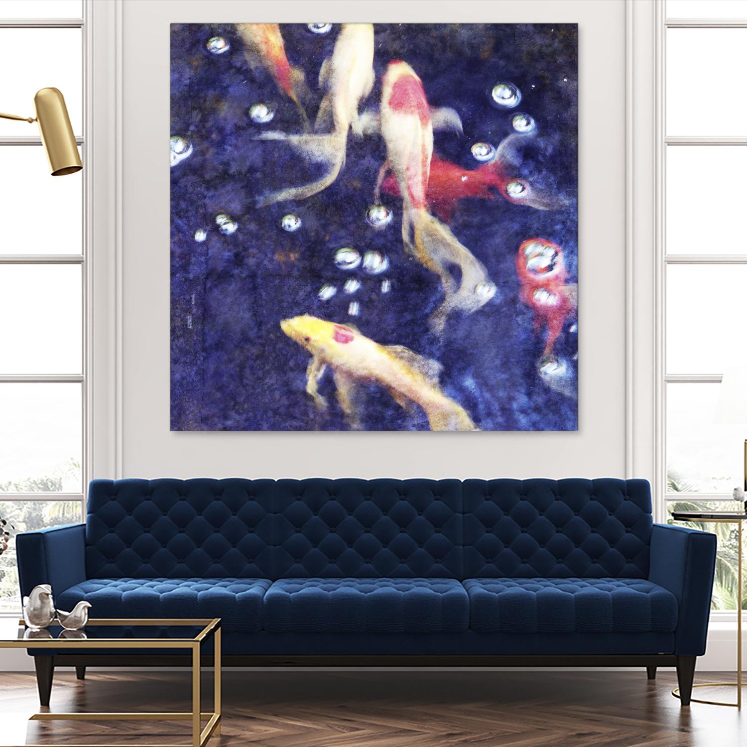 Koi 2 by Thea Schrack on GIANT ART - pink animals