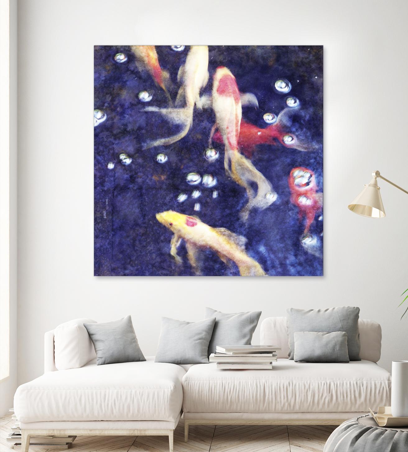 Koi 2 by Thea Schrack on GIANT ART - pink animals