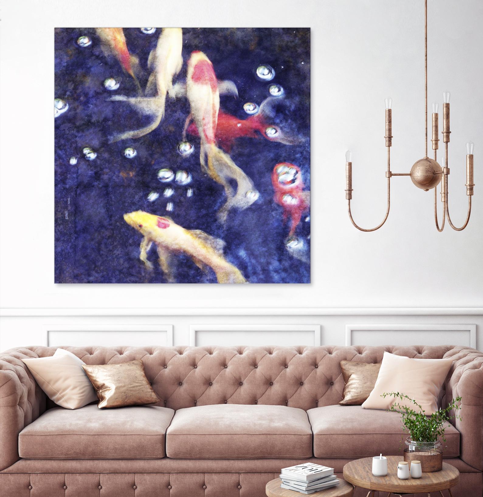 Koi 2 by Thea Schrack on GIANT ART - pink animals