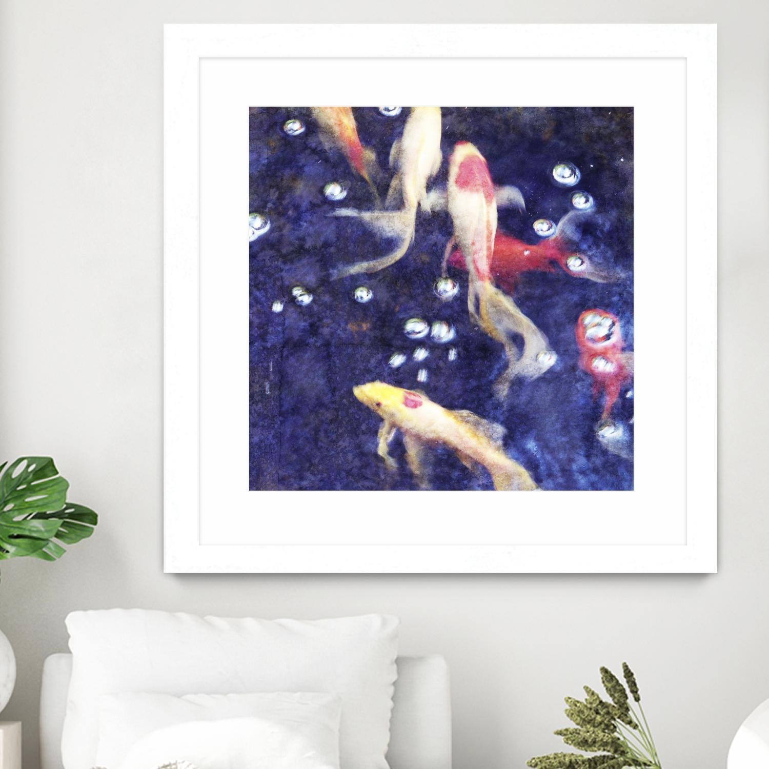 Koi 2 by Thea Schrack on GIANT ART - pink animals
