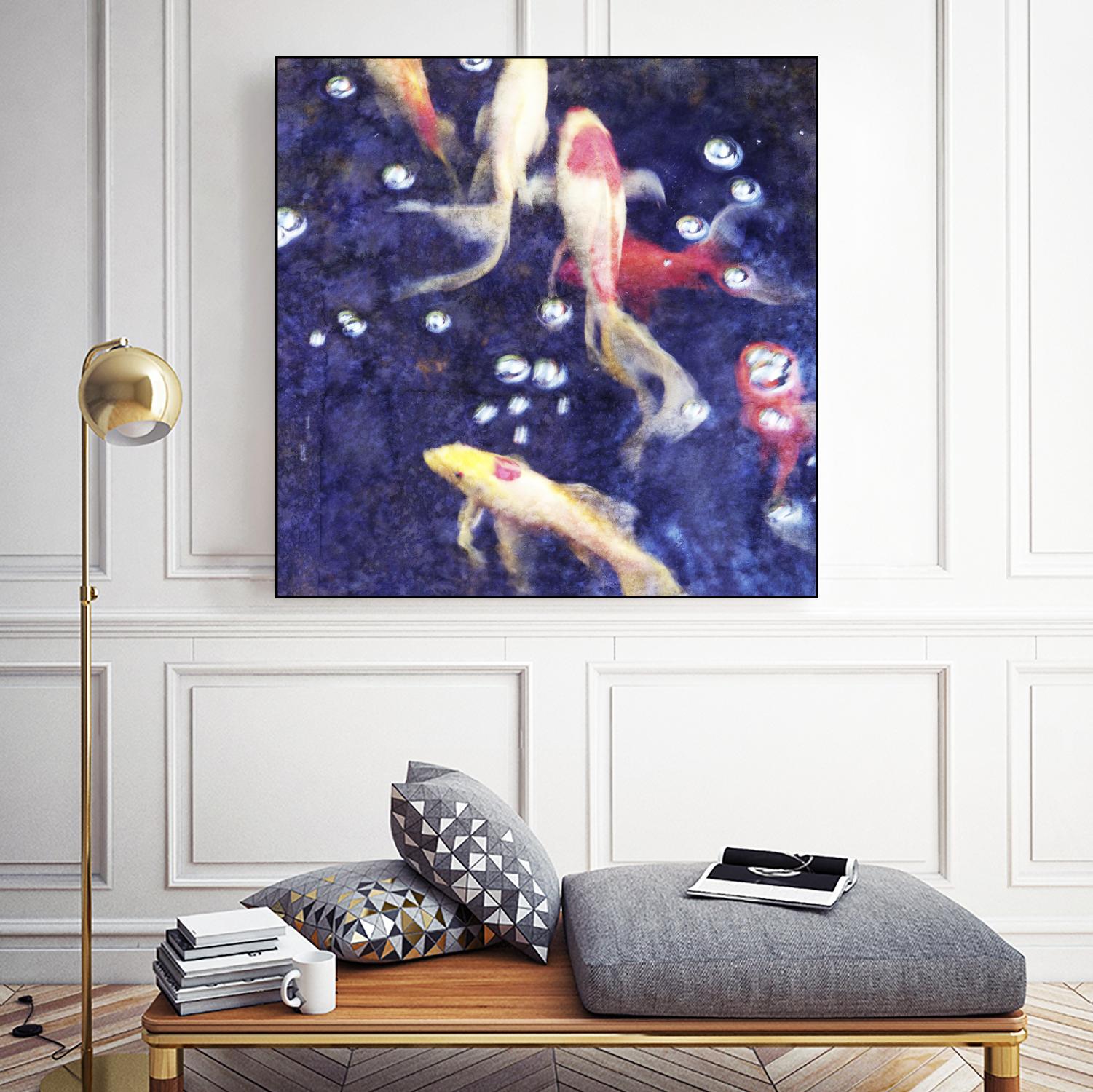 Koi 2 by Thea Schrack on GIANT ART - pink animals