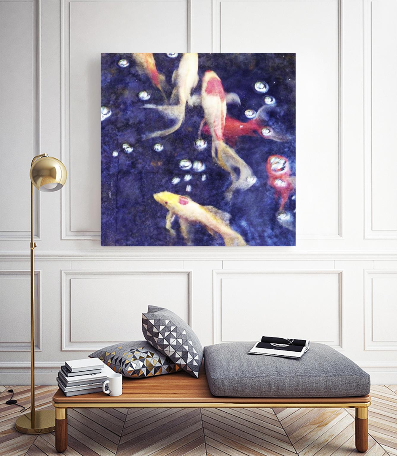 Koi 2 by Thea Schrack on GIANT ART - pink animals